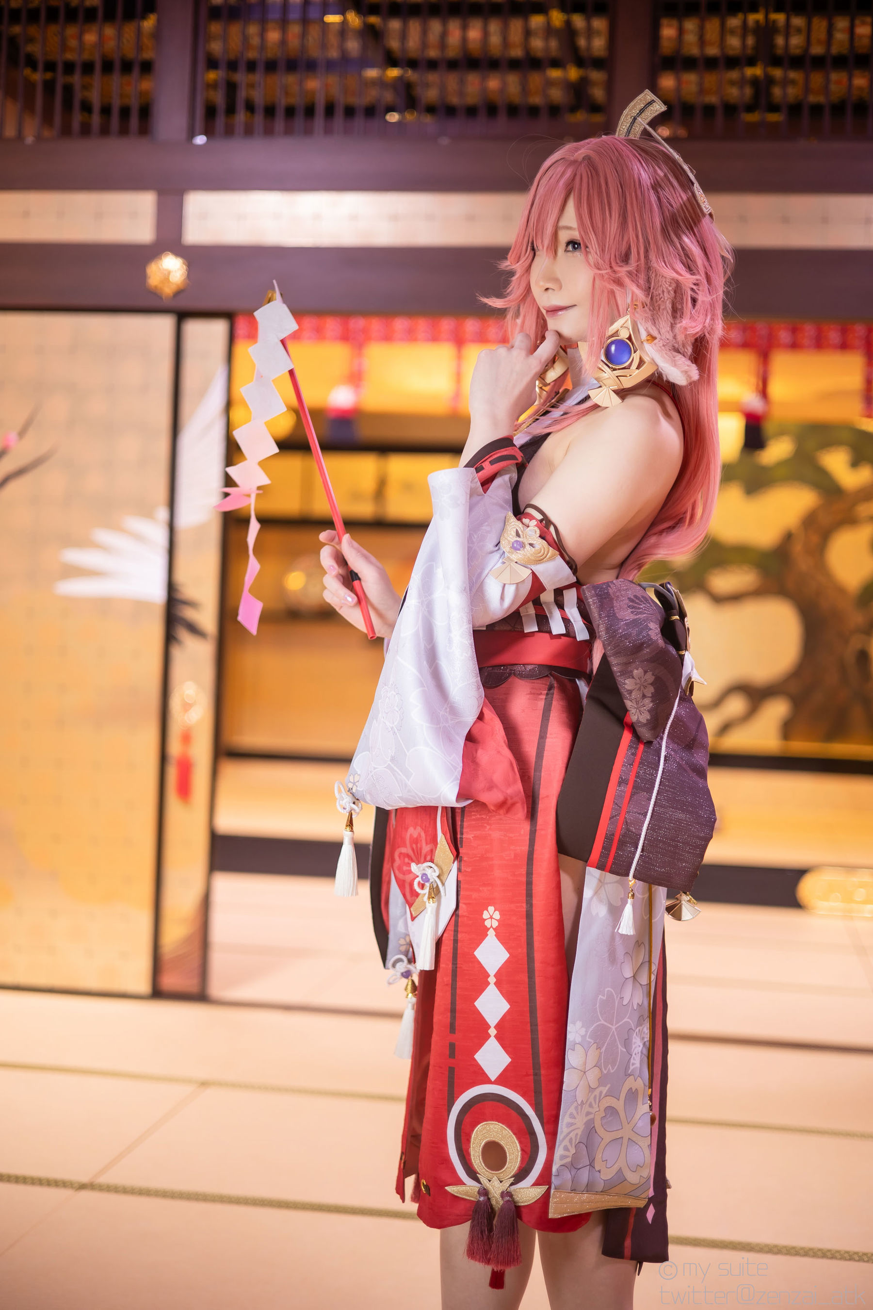 [Cosplay] [my suite] Atsuki あつき - Genshin Impact Yae Miko & Kujou Sara - 2