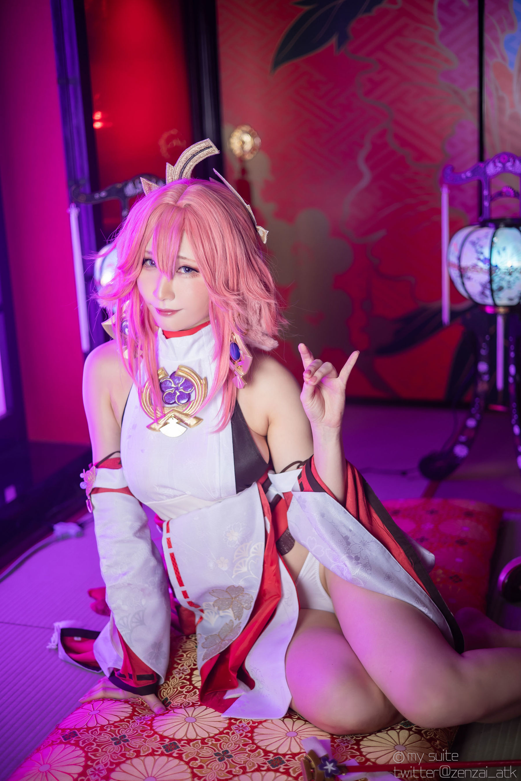[Cosplay] [my suite] Atsuki あつき - Genshin Impact Yae Miko & Kujou Sara - 2