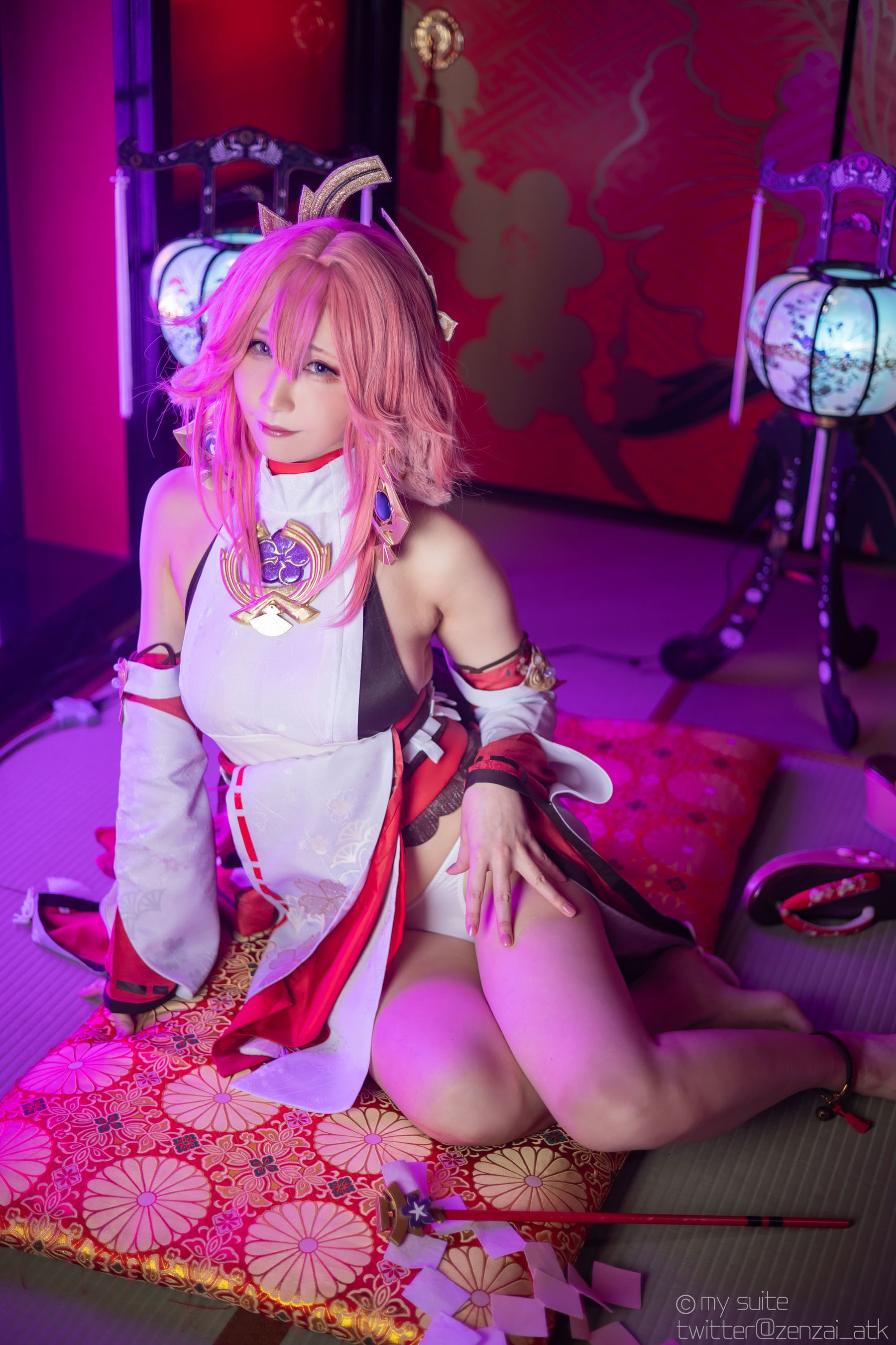 [Cosplay] [my suite] Atsuki あつき - Genshin Impact Yae Miko & Kujou Sara - 2