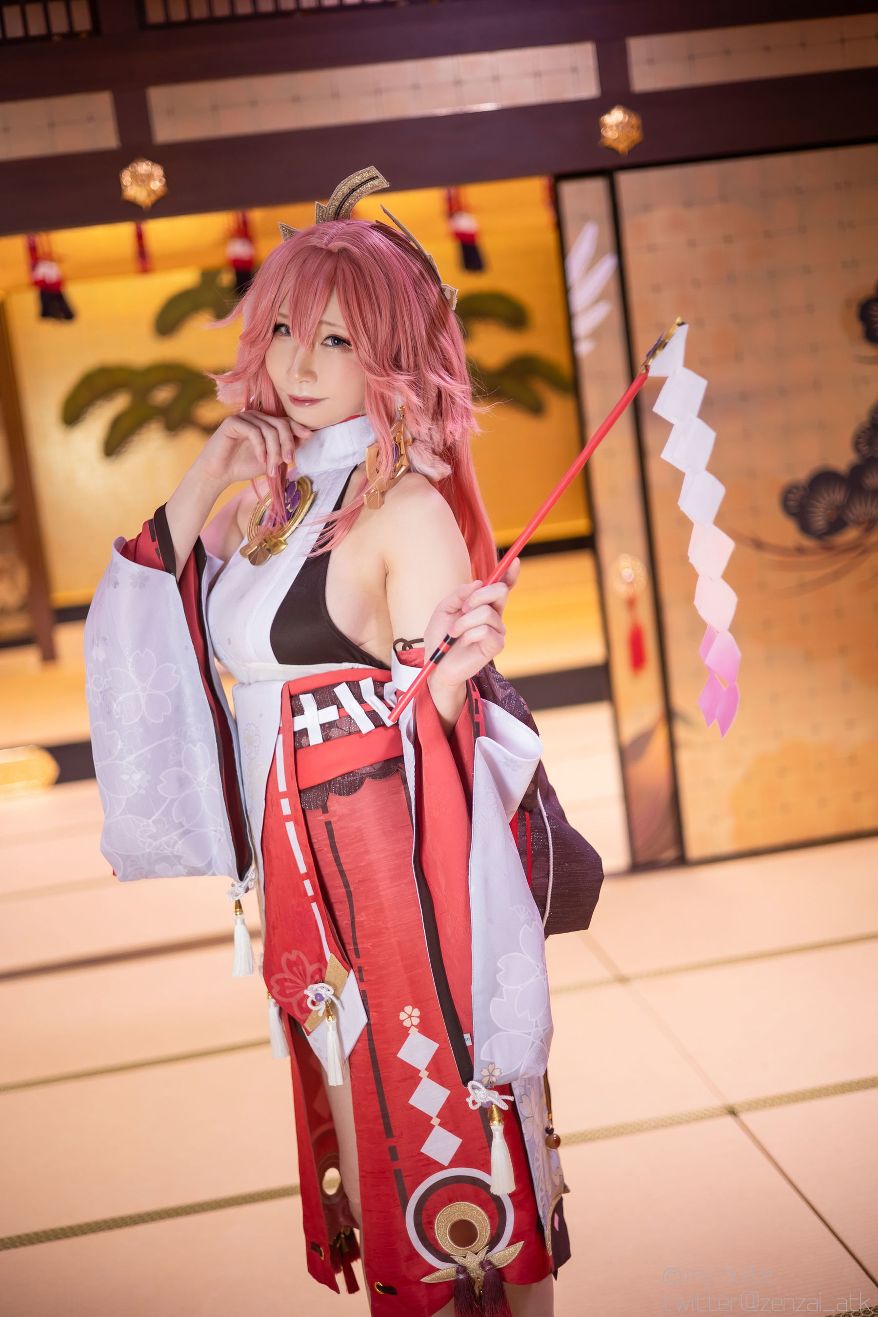 [Cosplay] [my suite] Atsuki あつき - Genshin Impact Yae Miko & Kujou Sara - 2