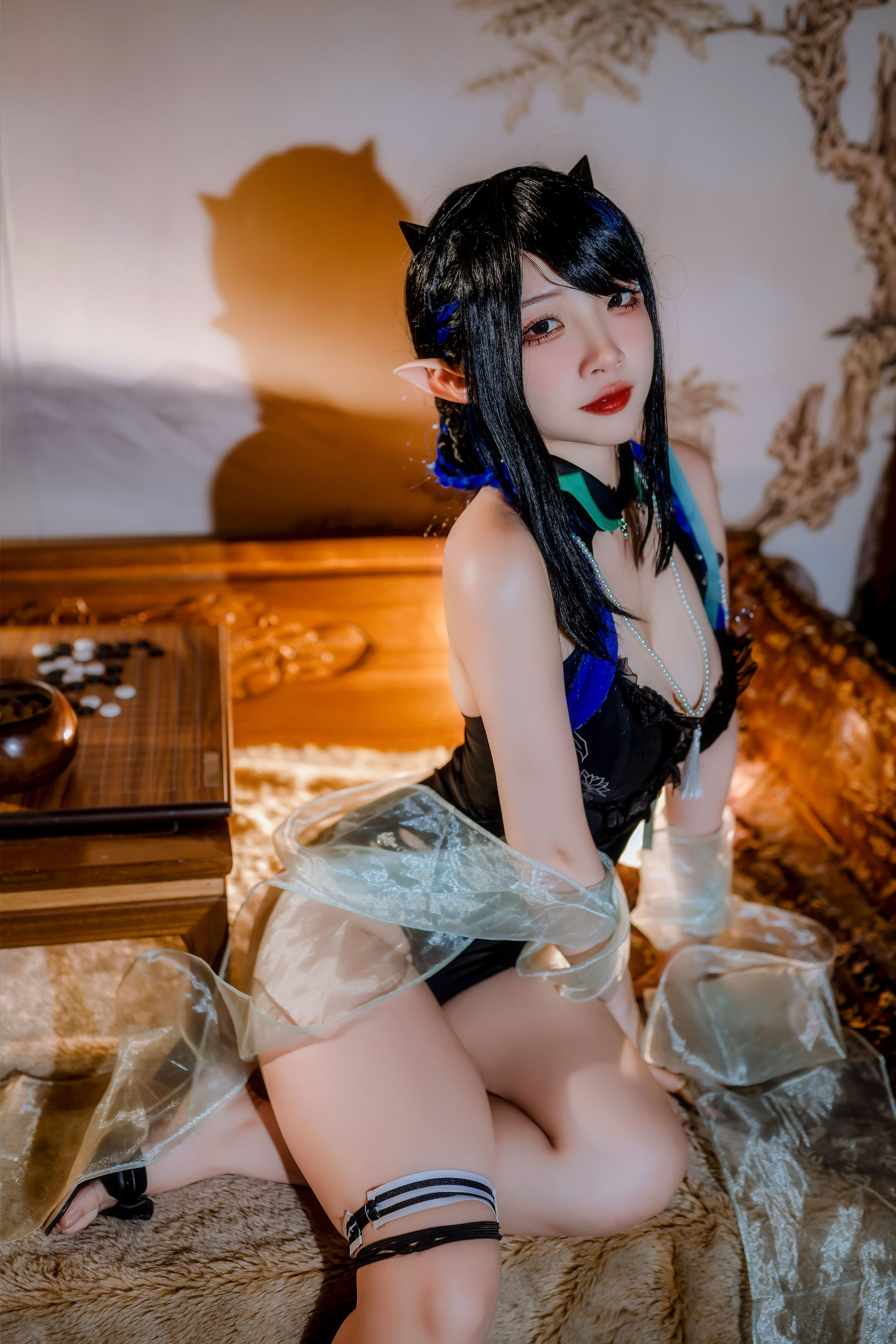 人气Coser 二佐Nisa - 泰拉夏日纪事 方舟夜半泳装