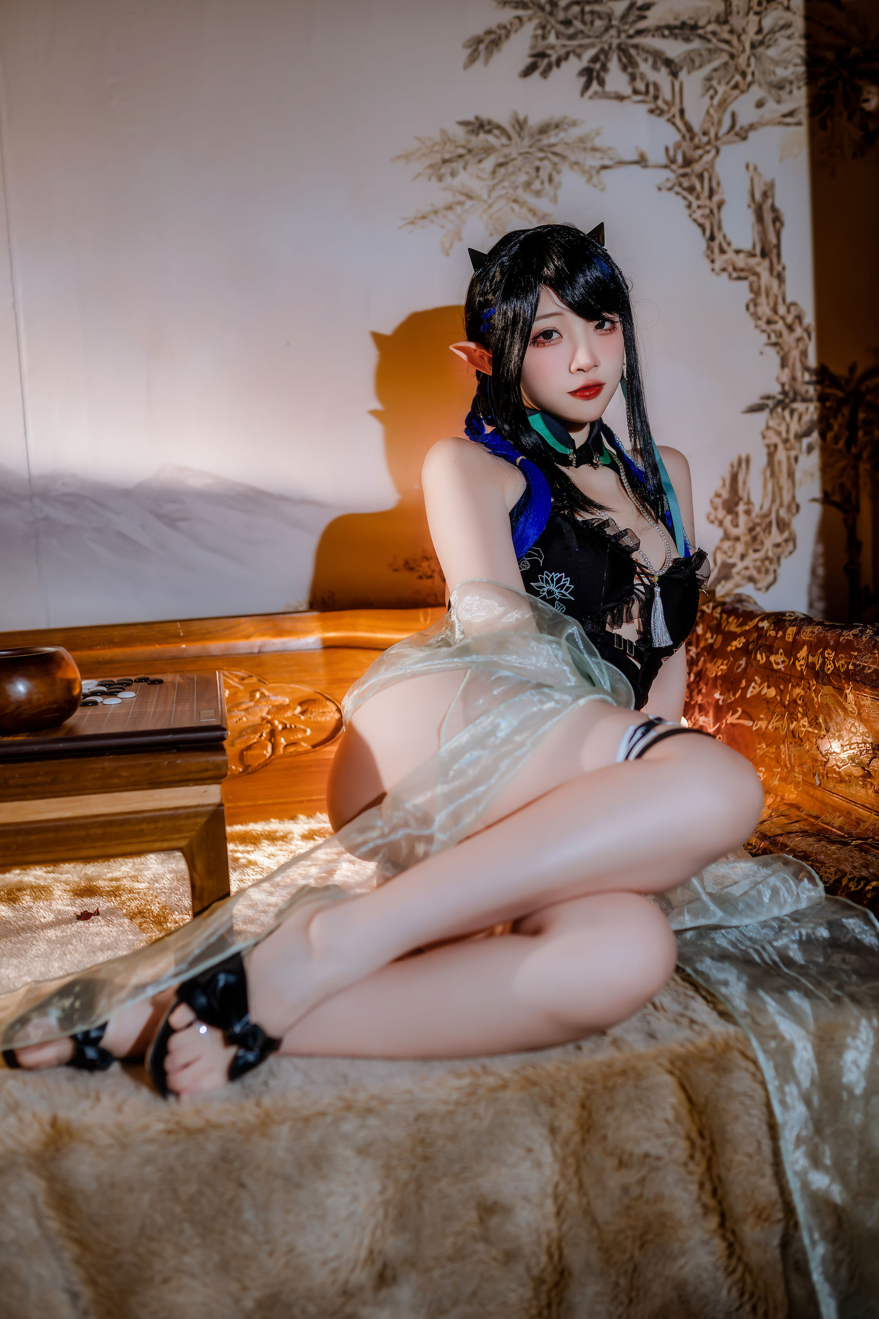 人气Coser 二佐Nisa - 泰拉夏日纪事 方舟夜半泳装