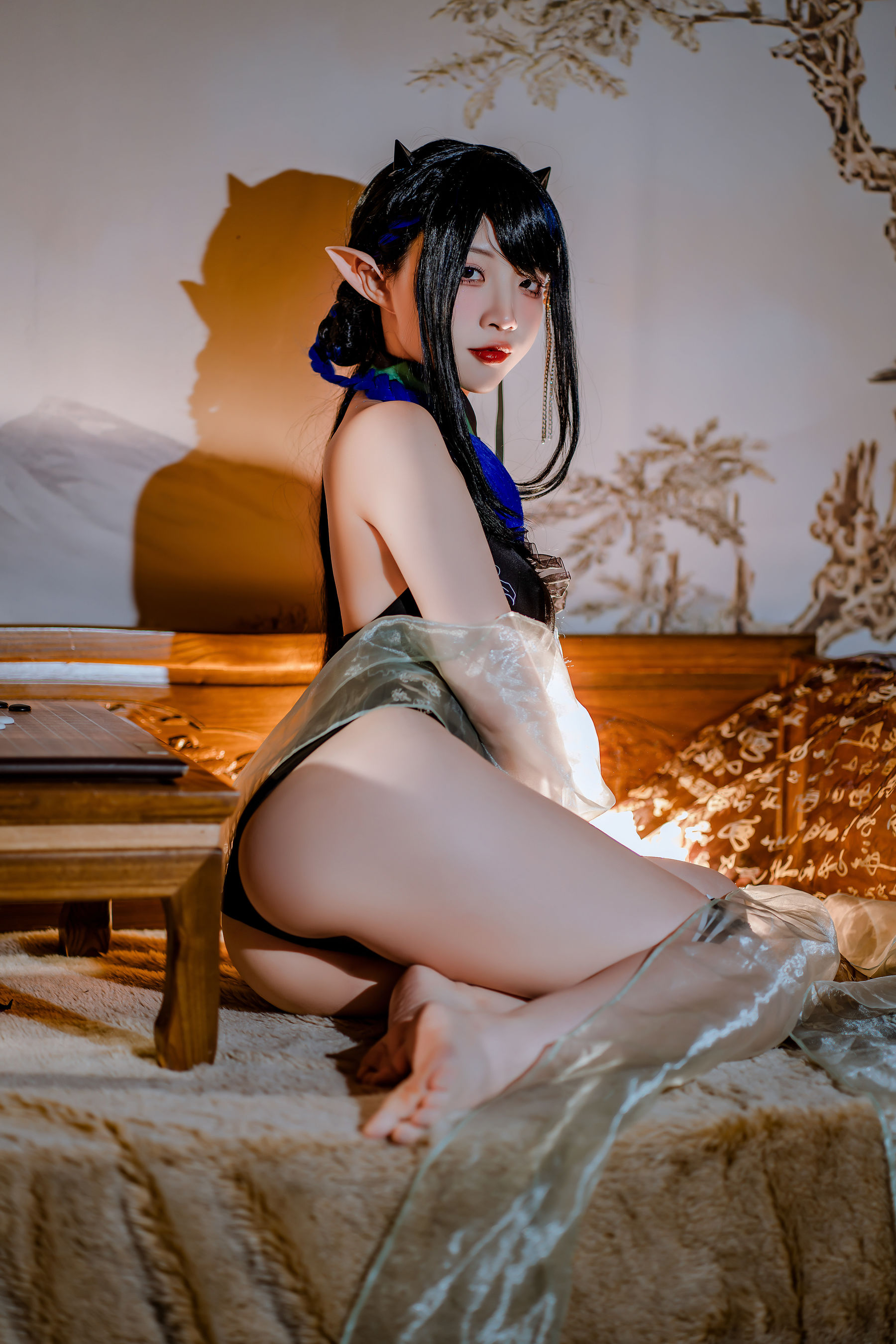 人气Coser 二佐Nisa - 泰拉夏日纪事 方舟夜半泳装