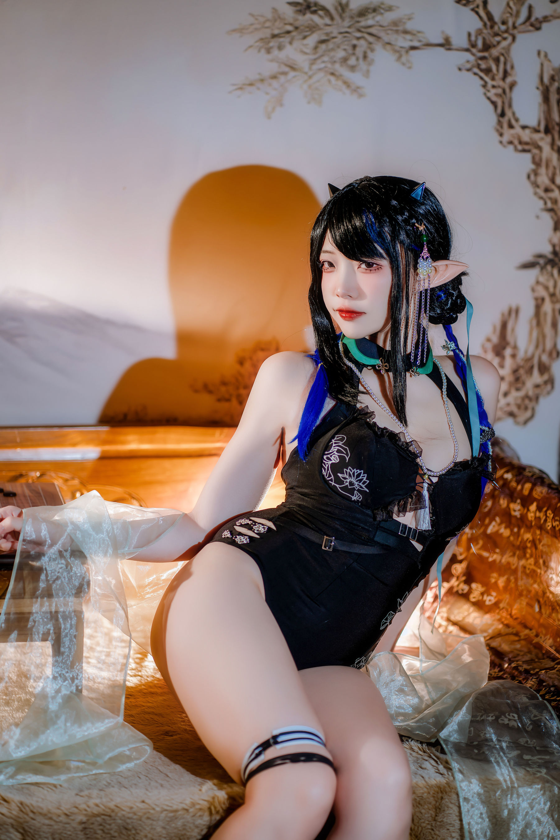 人气Coser 二佐Nisa - 泰拉夏日纪事 方舟夜半泳装