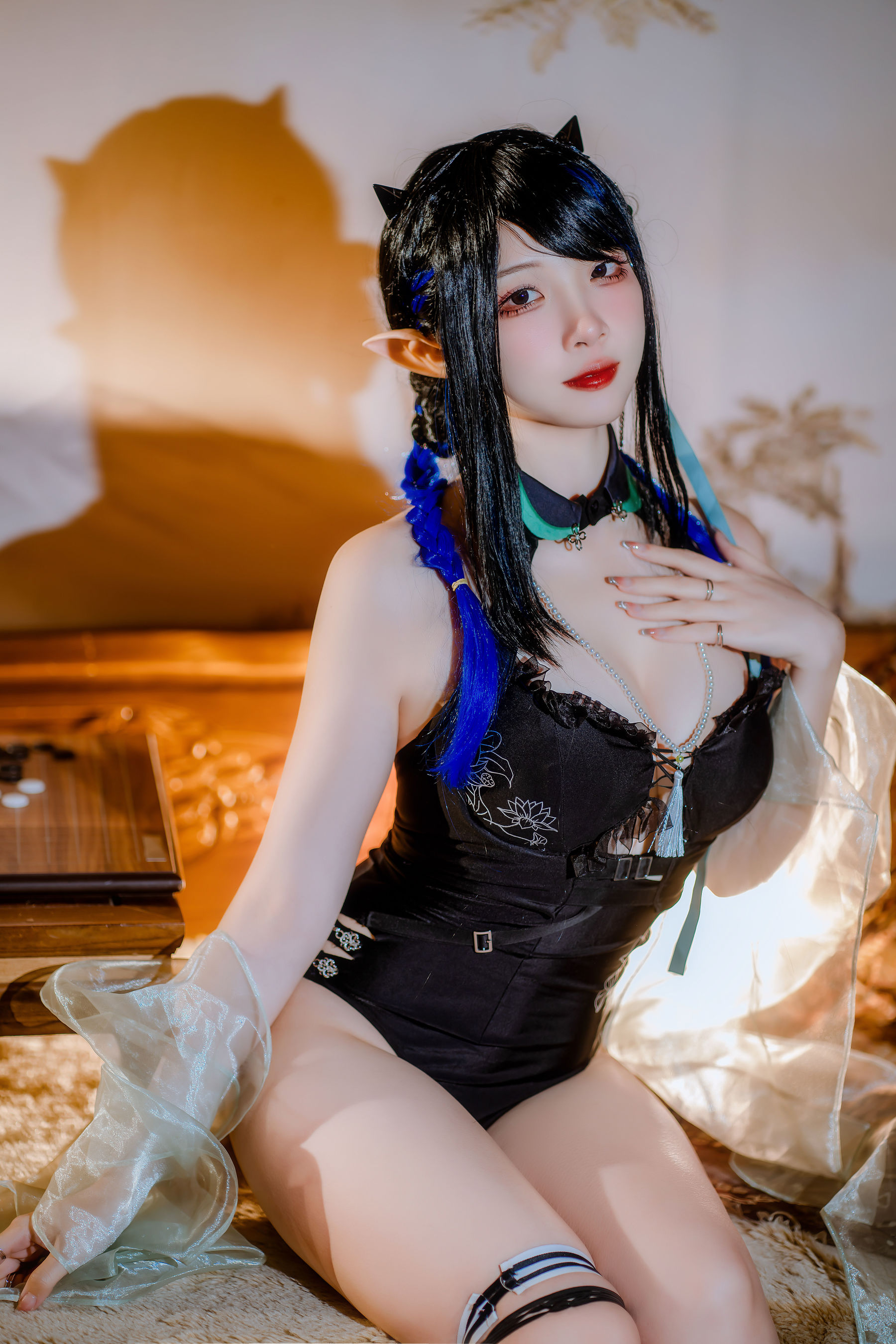 人气Coser 二佐Nisa - 泰拉夏日纪事 方舟夜半泳装