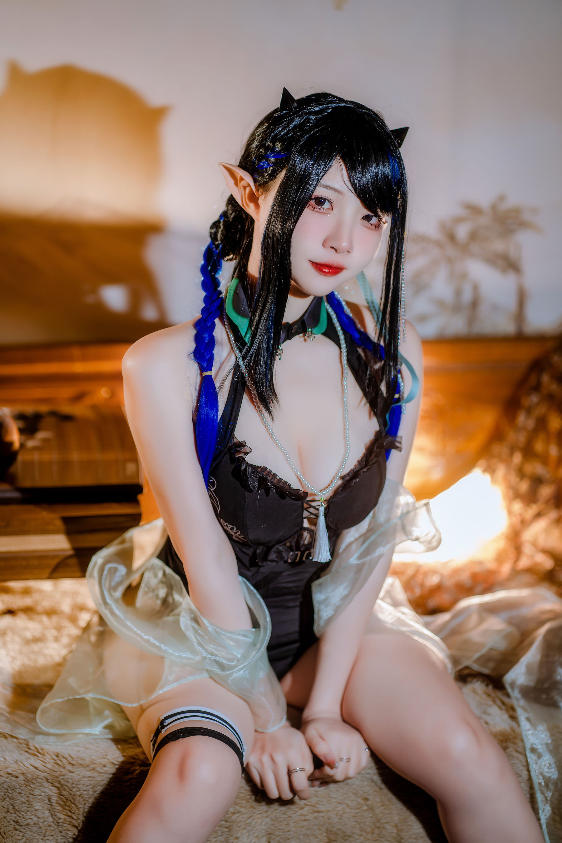 人气Coser 二佐Nisa - 泰拉夏日纪事 方舟夜半泳装