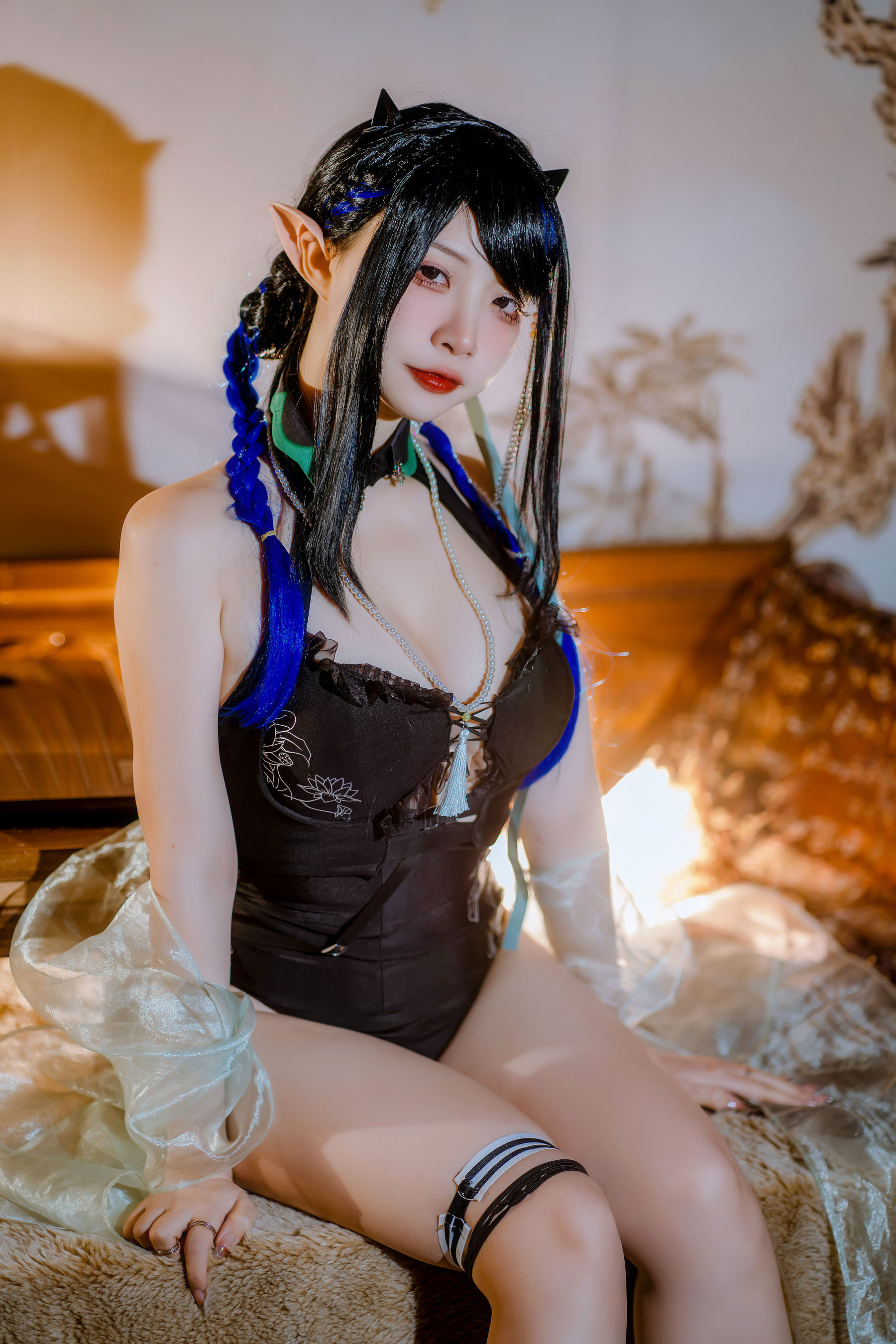 人气Coser 二佐Nisa - 泰拉夏日纪事 方舟夜半泳装
