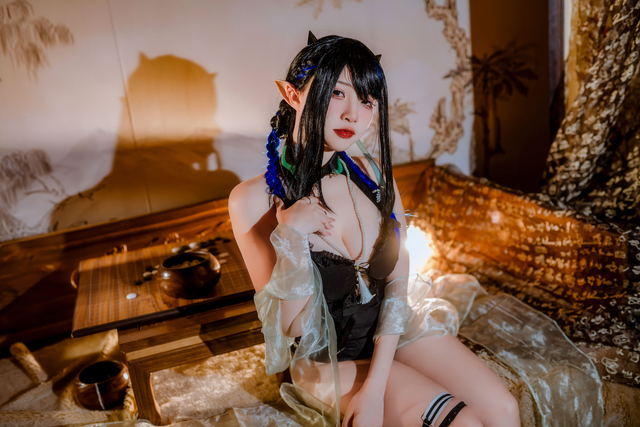 人气Coser 二佐Nisa - 泰拉夏日纪事 方舟夜半泳装