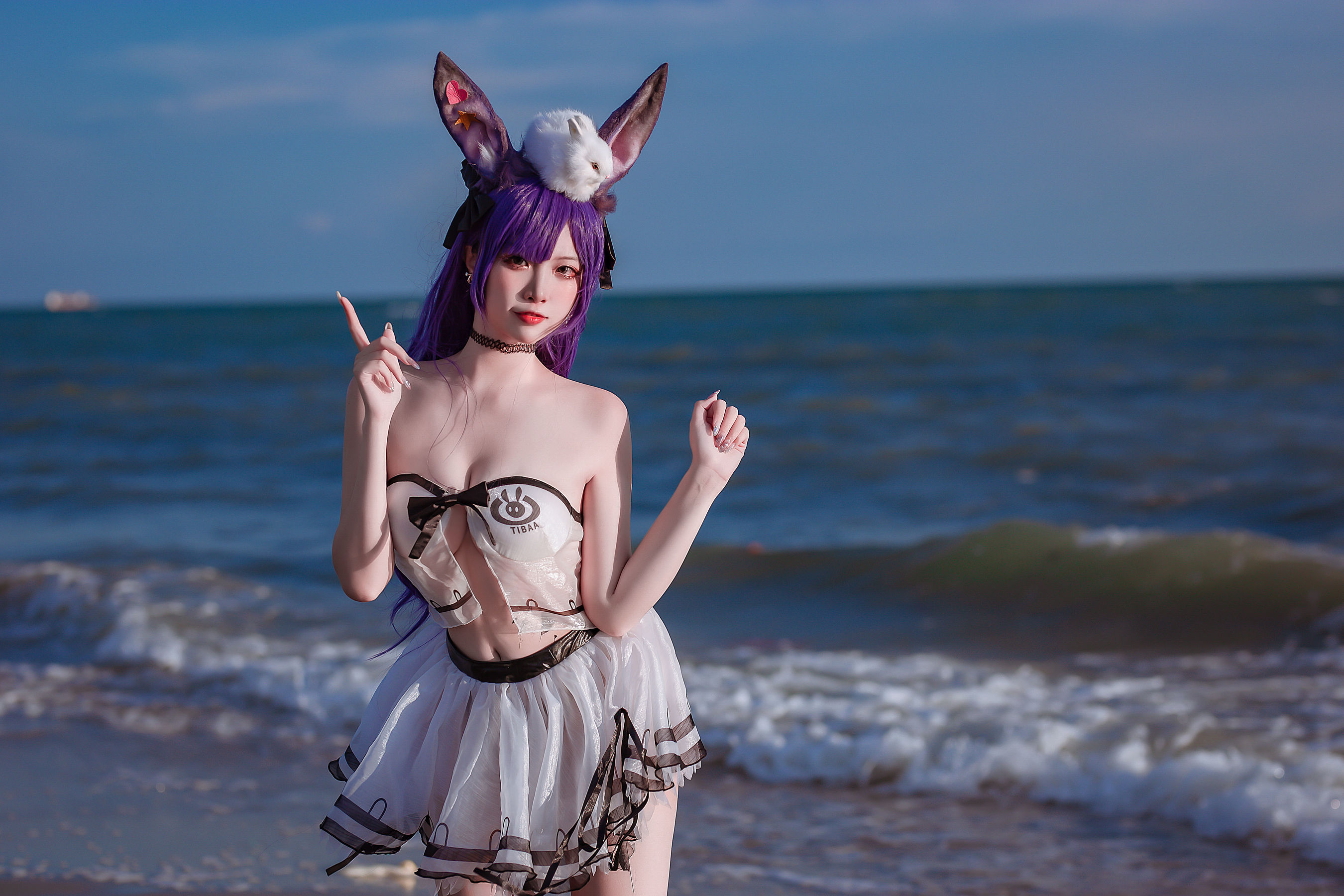 人气Coser 二佐Nisa - 泰拉夏日纪事 方舟暗索泳装