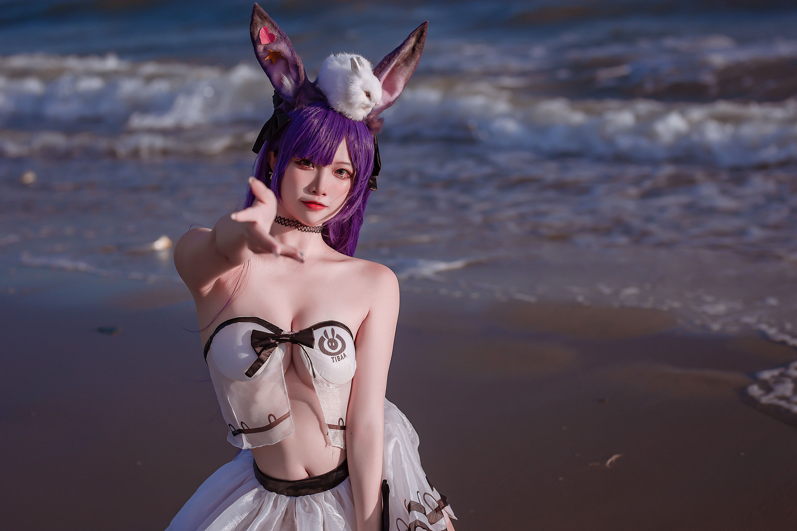 人气Coser 二佐Nisa - 泰拉夏日纪事 方舟暗索泳装
