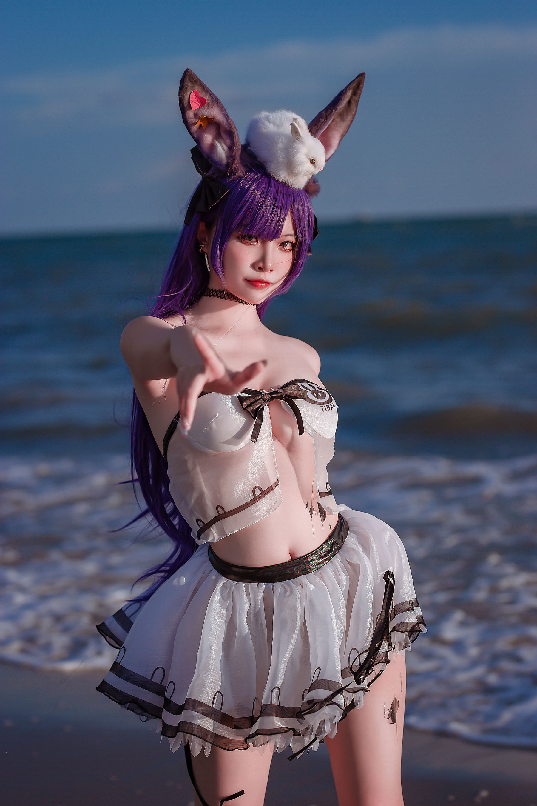 人气Coser 二佐Nisa - 泰拉夏日纪事 方舟暗索泳装