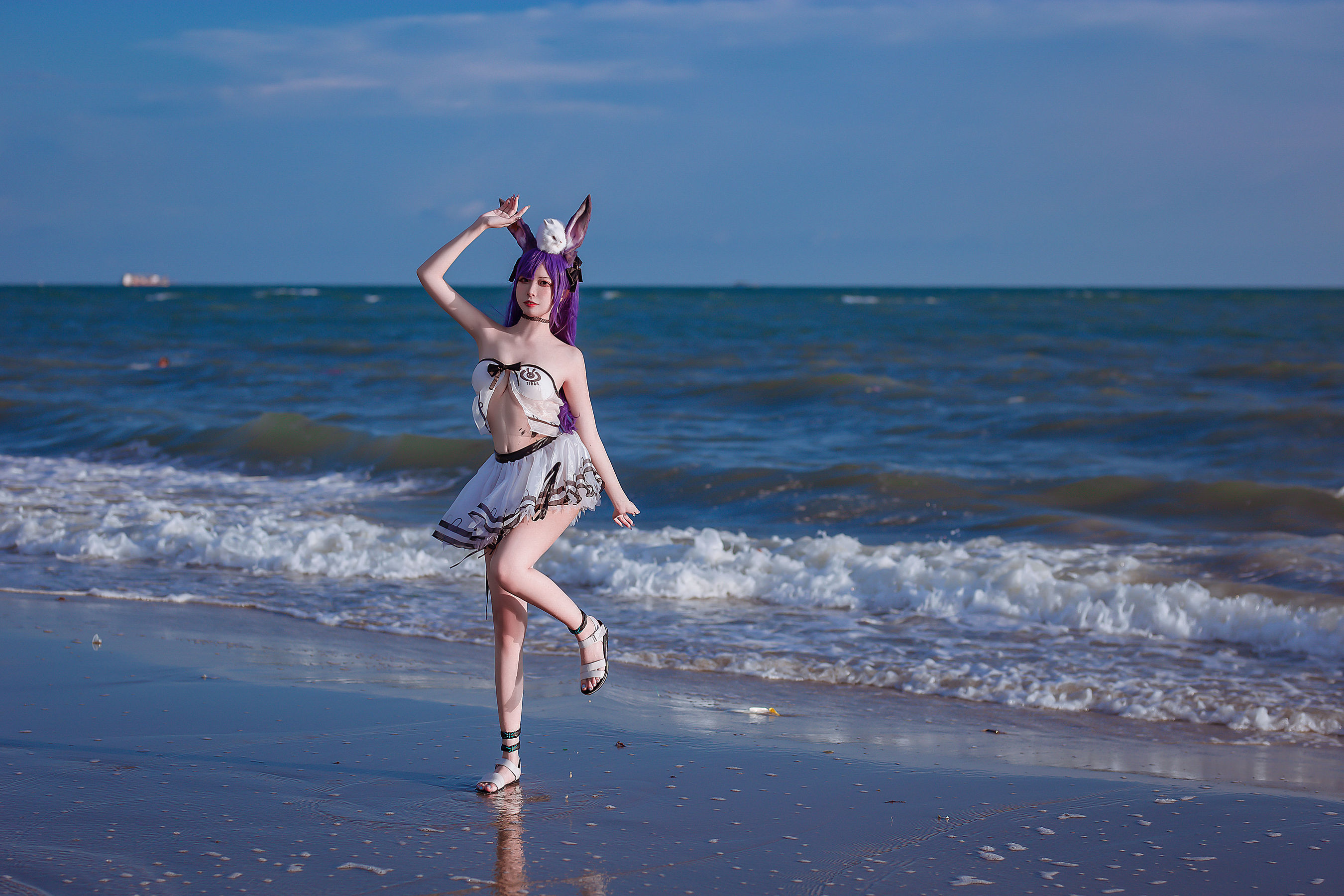 人气Coser 二佐Nisa - 泰拉夏日纪事 方舟暗索泳装