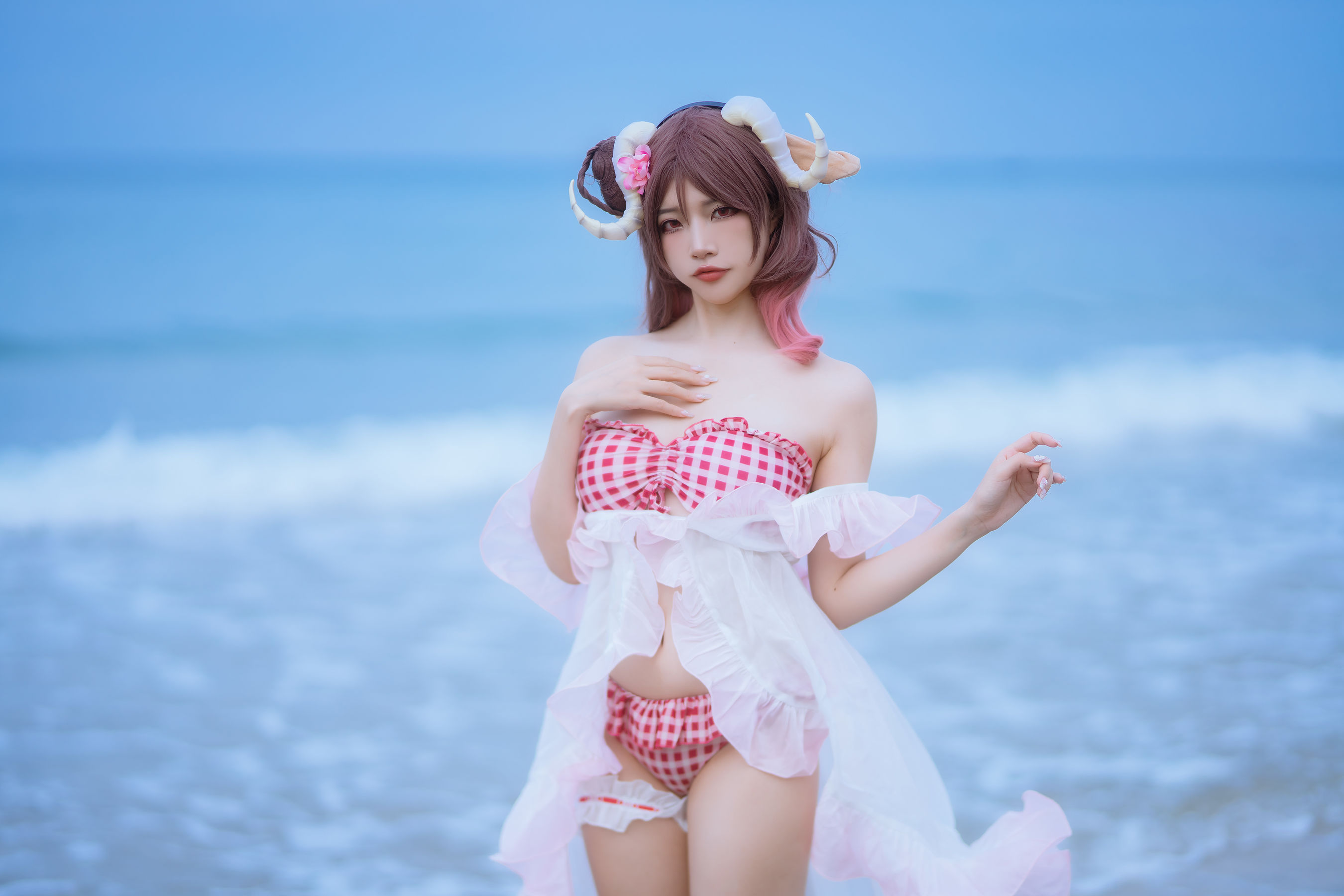 人气Coser 二佐Nisa - 泰拉夏日纪事 艾雅法拉泳装