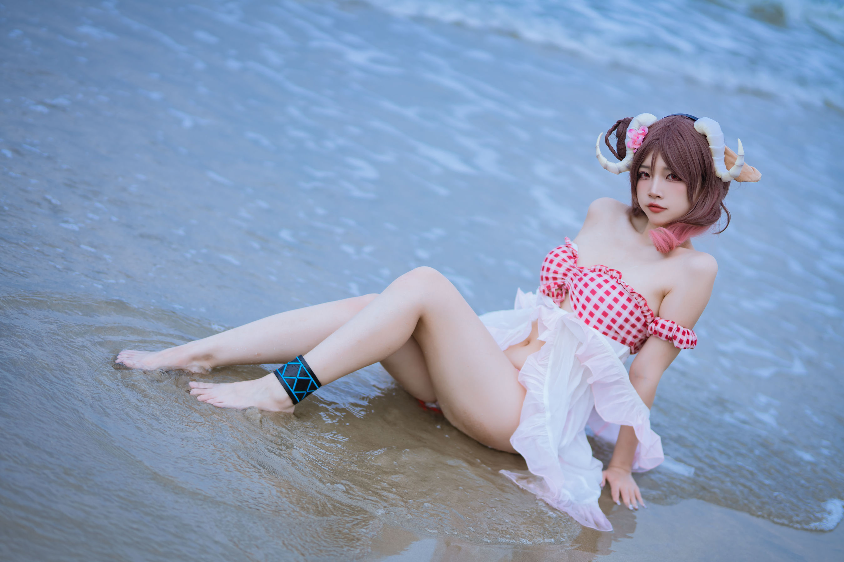 人气Coser 二佐Nisa - 泰拉夏日纪事 艾雅法拉泳装