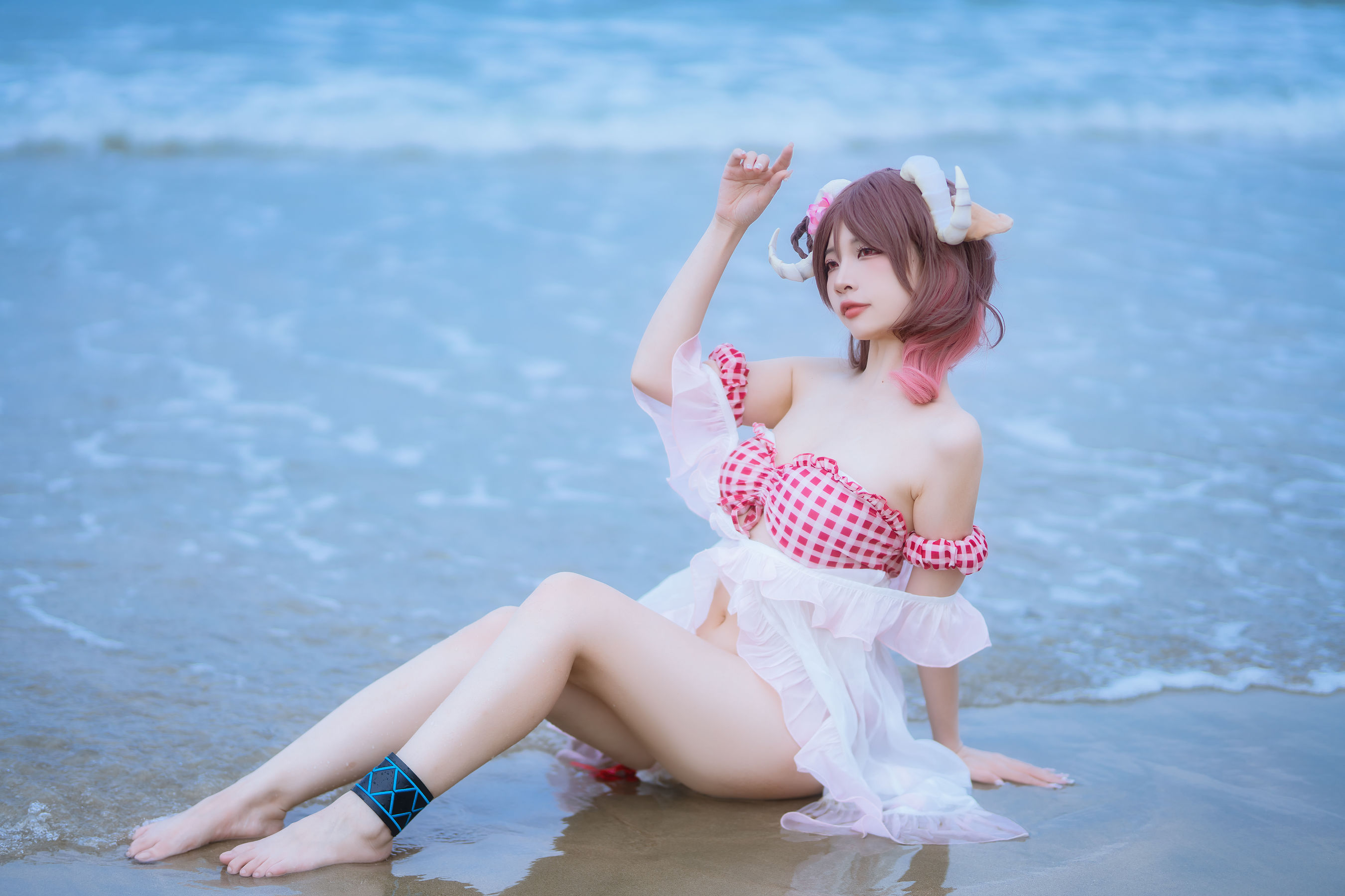 人气Coser 二佐Nisa - 泰拉夏日纪事 艾雅法拉泳装