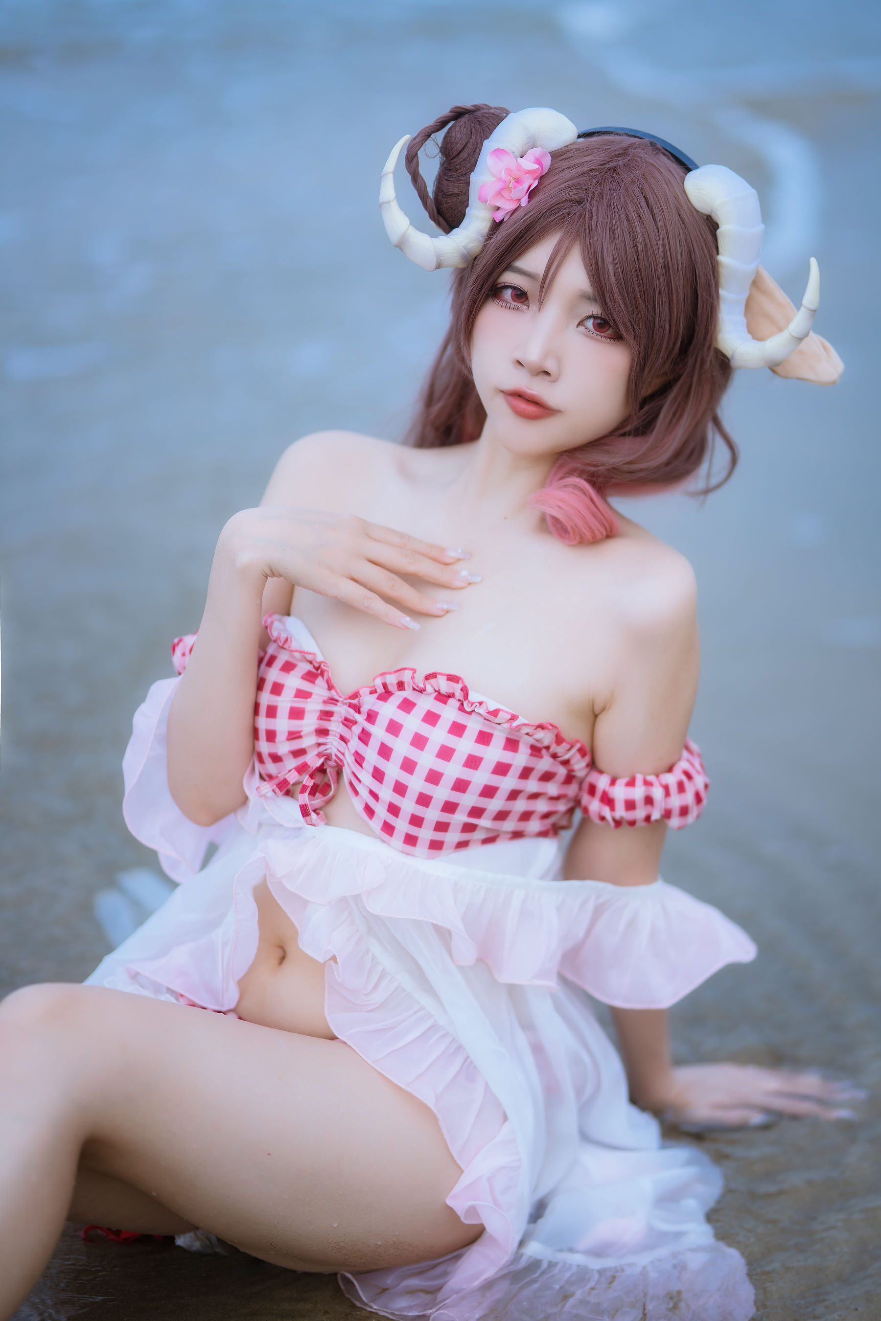 人气Coser 二佐Nisa - 泰拉夏日纪事 艾雅法拉泳装