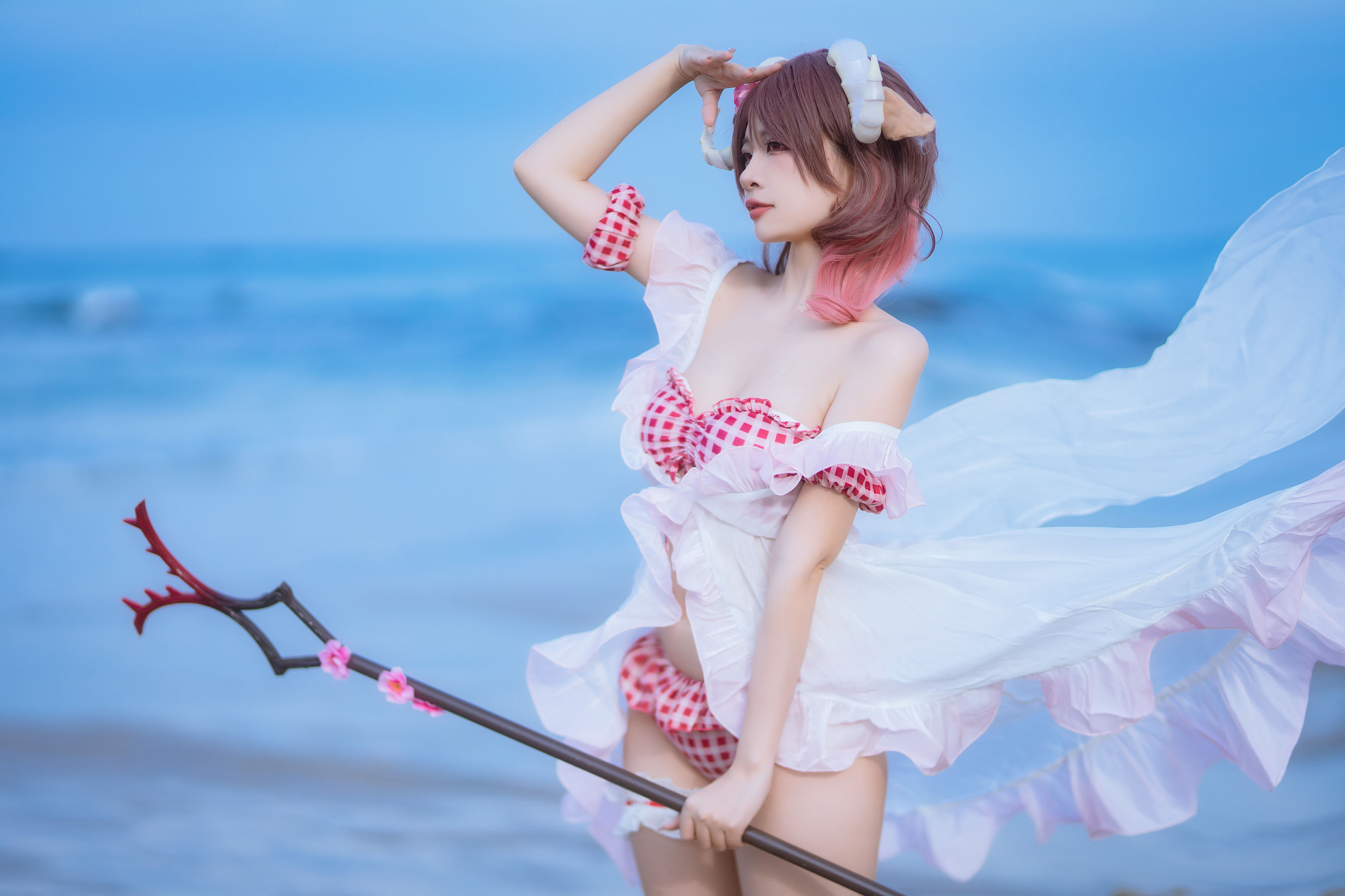 人气Coser 二佐Nisa - 泰拉夏日纪事 艾雅法拉泳装