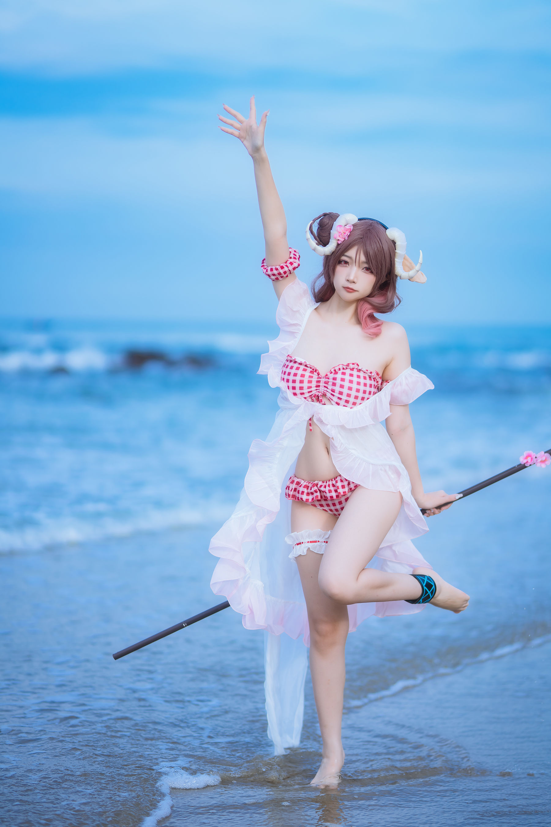 人气Coser 二佐Nisa - 泰拉夏日纪事 艾雅法拉泳装
