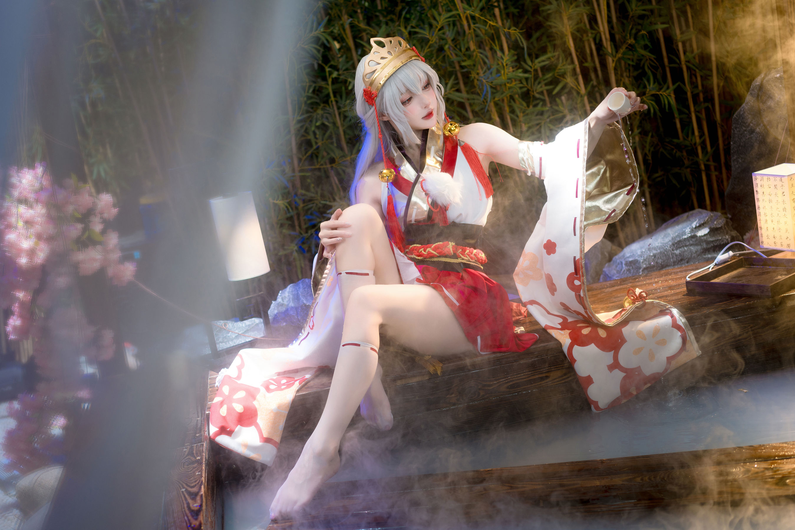 动漫博主阿包也是兔娘 - 樱境物语 巫女浴池