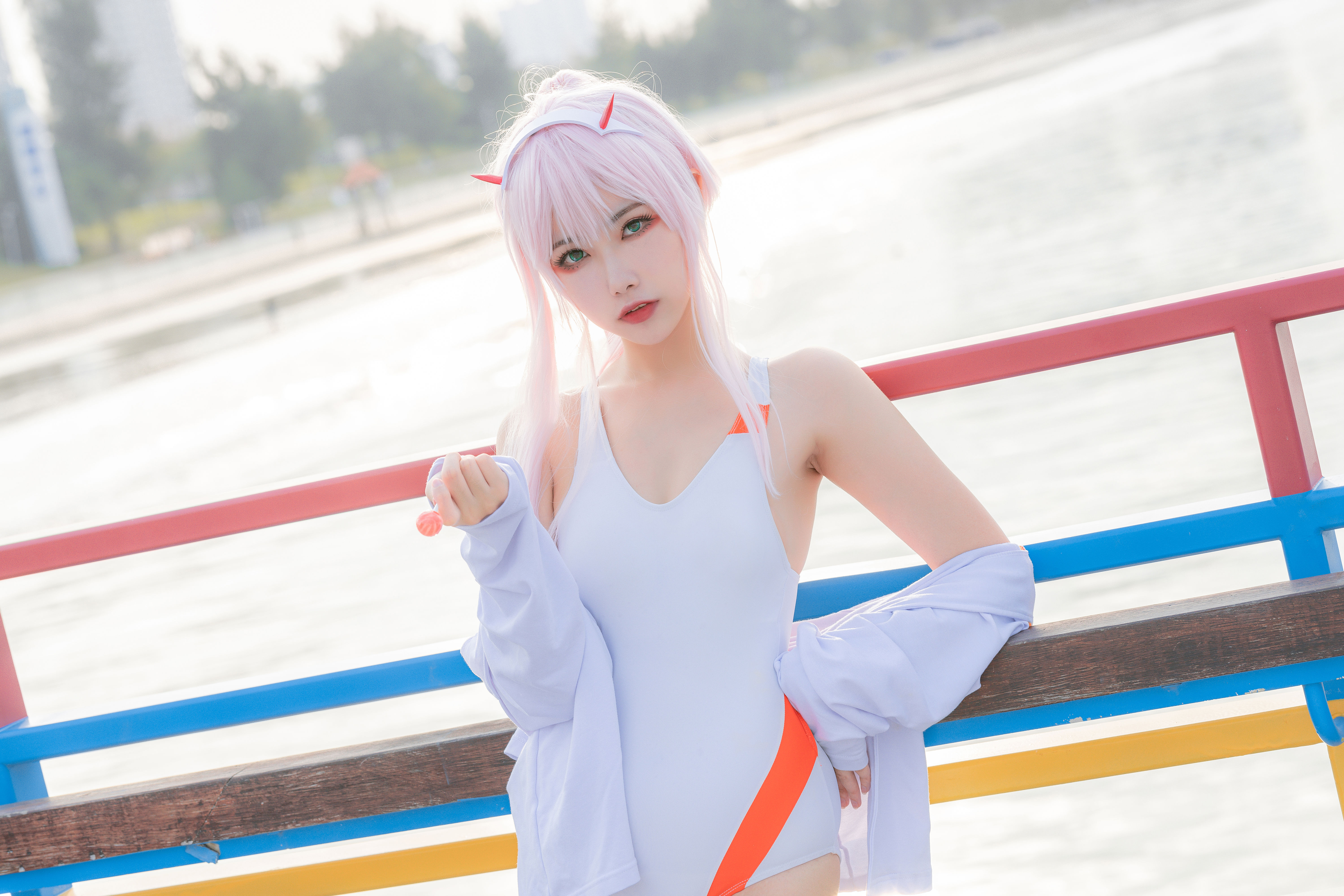 微博妹子Momoko葵葵 - DARLING in the FRANXX 泳装
