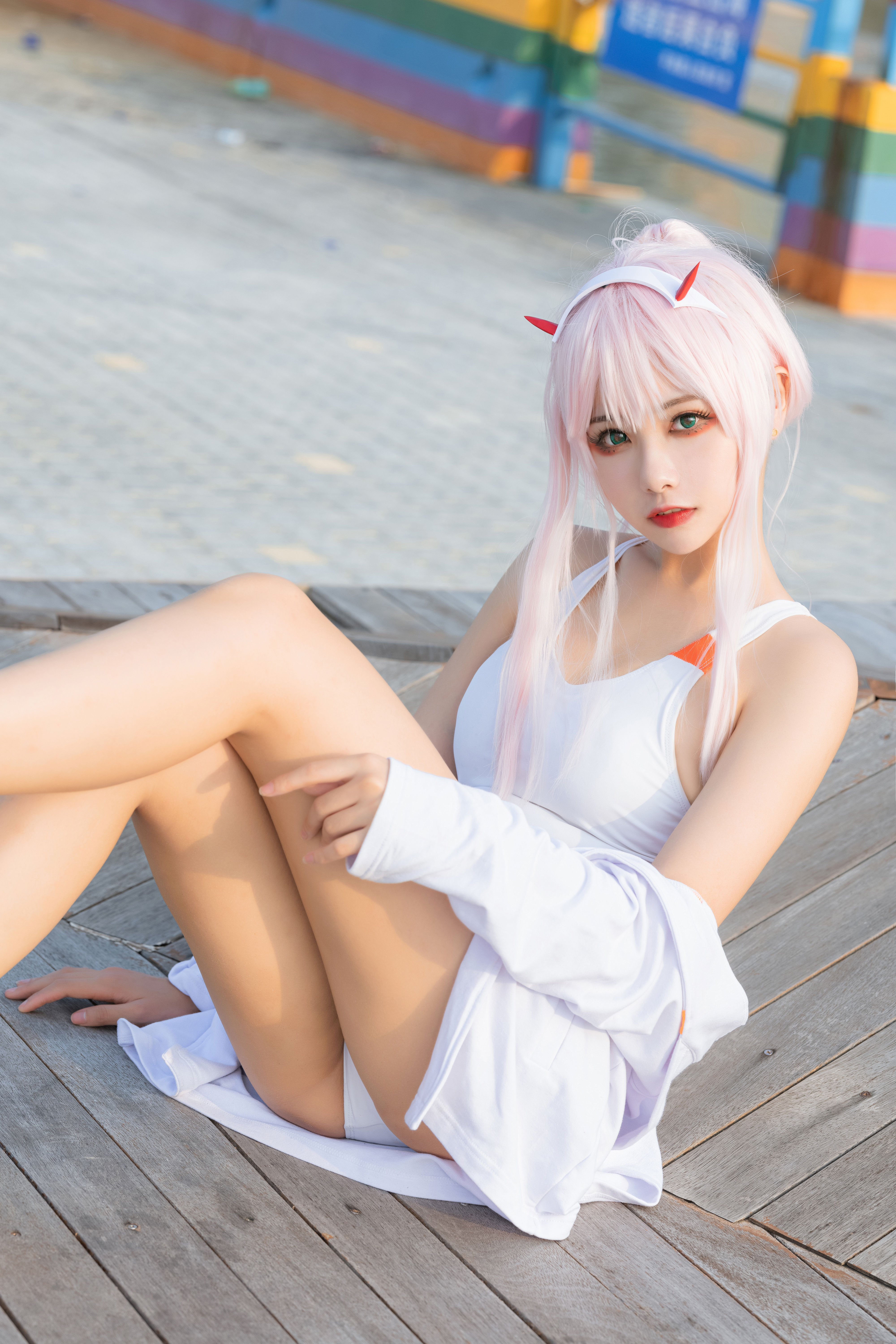 微博妹子Momoko葵葵 - DARLING in the FRANXX 泳装