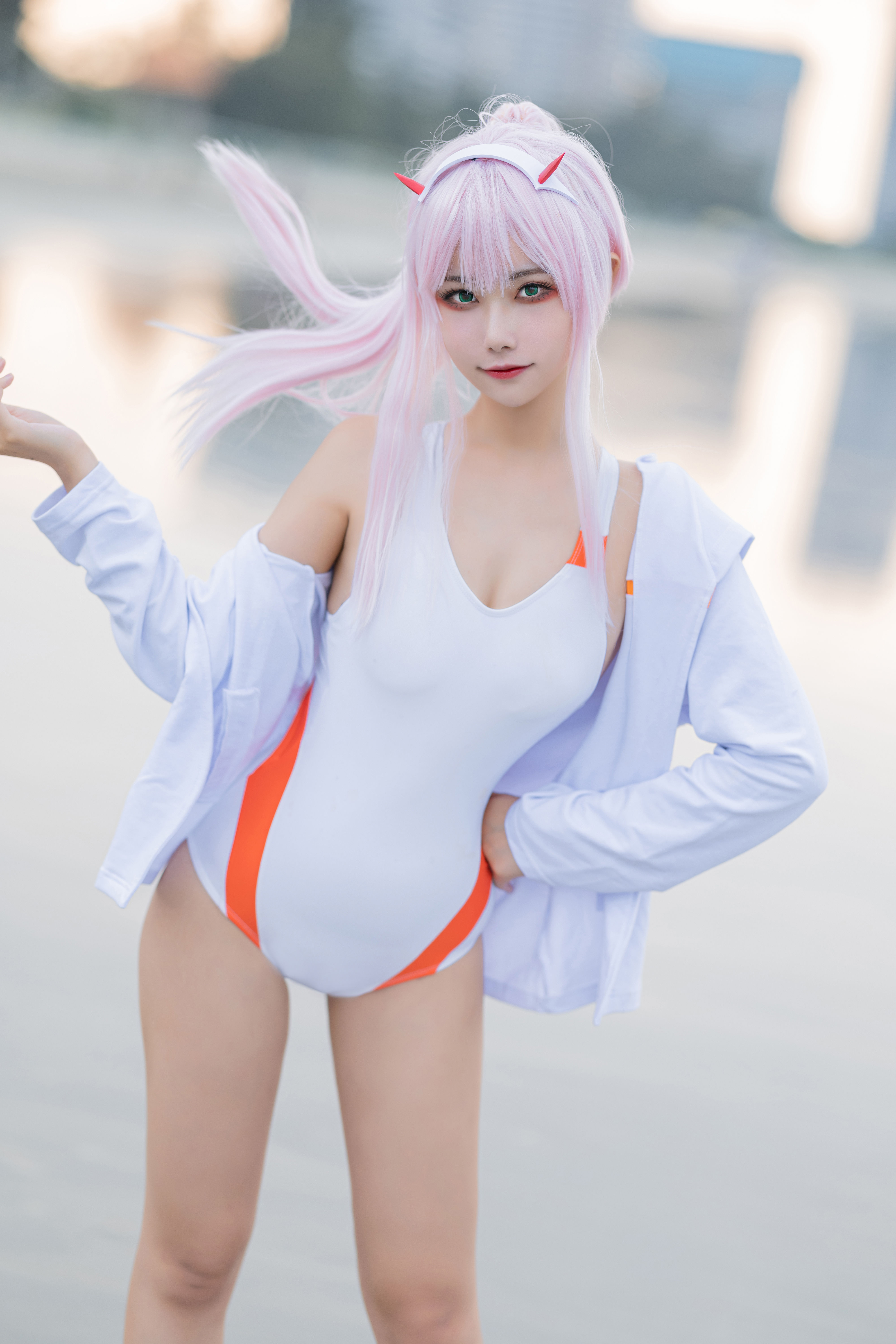 微博妹子Momoko葵葵 - DARLING in the FRANXX 泳装