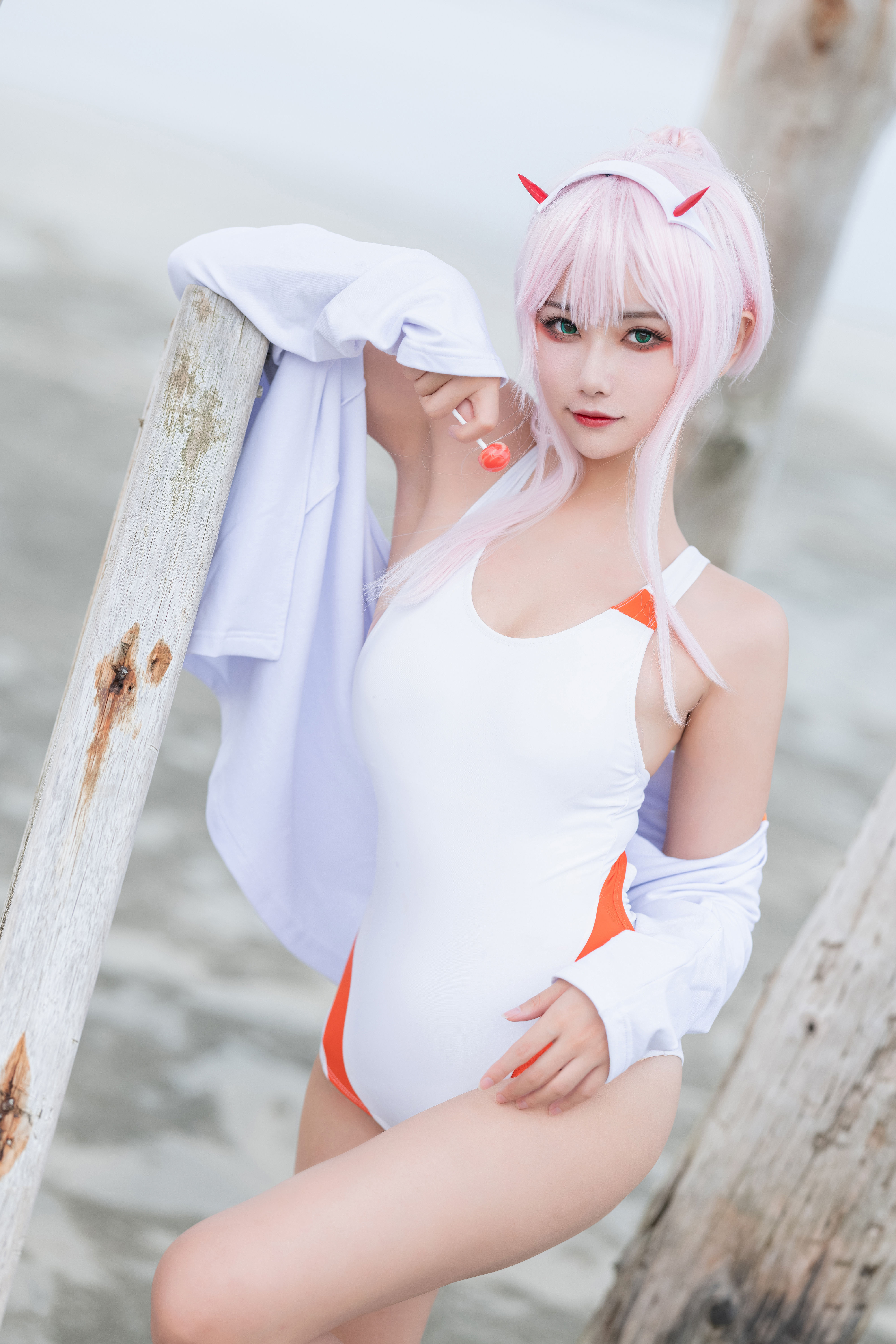 微博妹子Momoko葵葵 - DARLING in the FRANXX 泳装