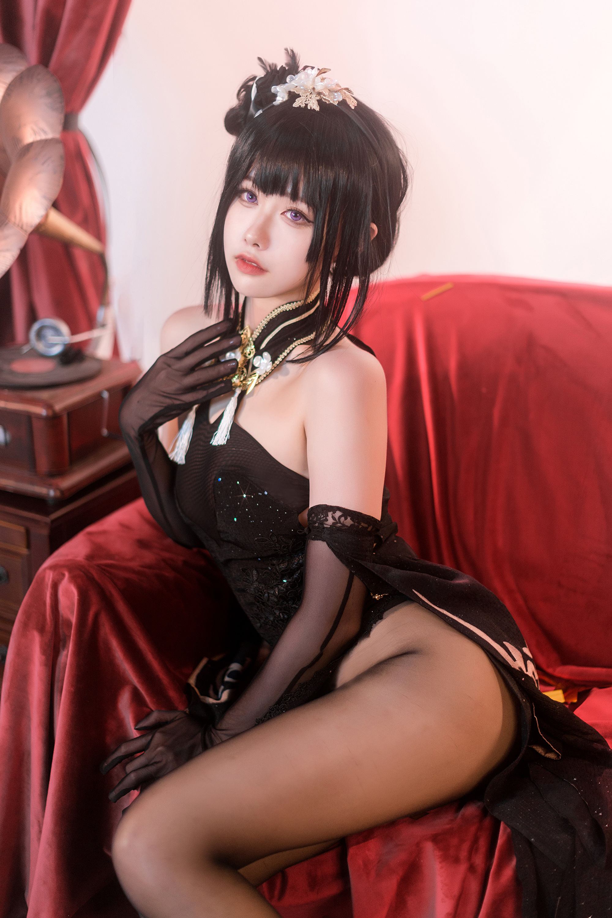 微博妹子Momoko葵葵 - 碧蓝航线镇海 奇奢花苑