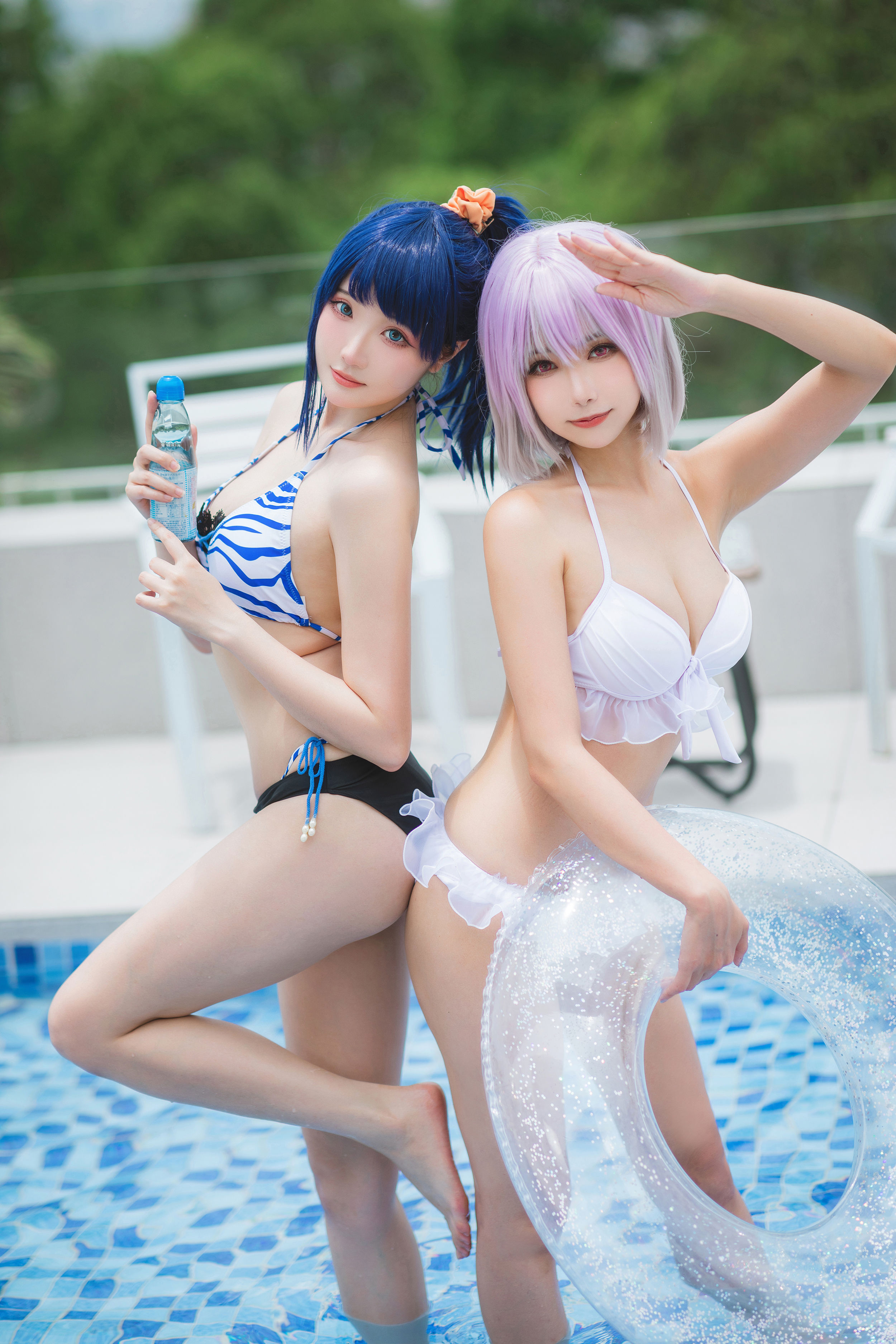 瓜希酱&Momoko葵葵 - 电光超人古利特 宝多六花&新条茜 泳装
