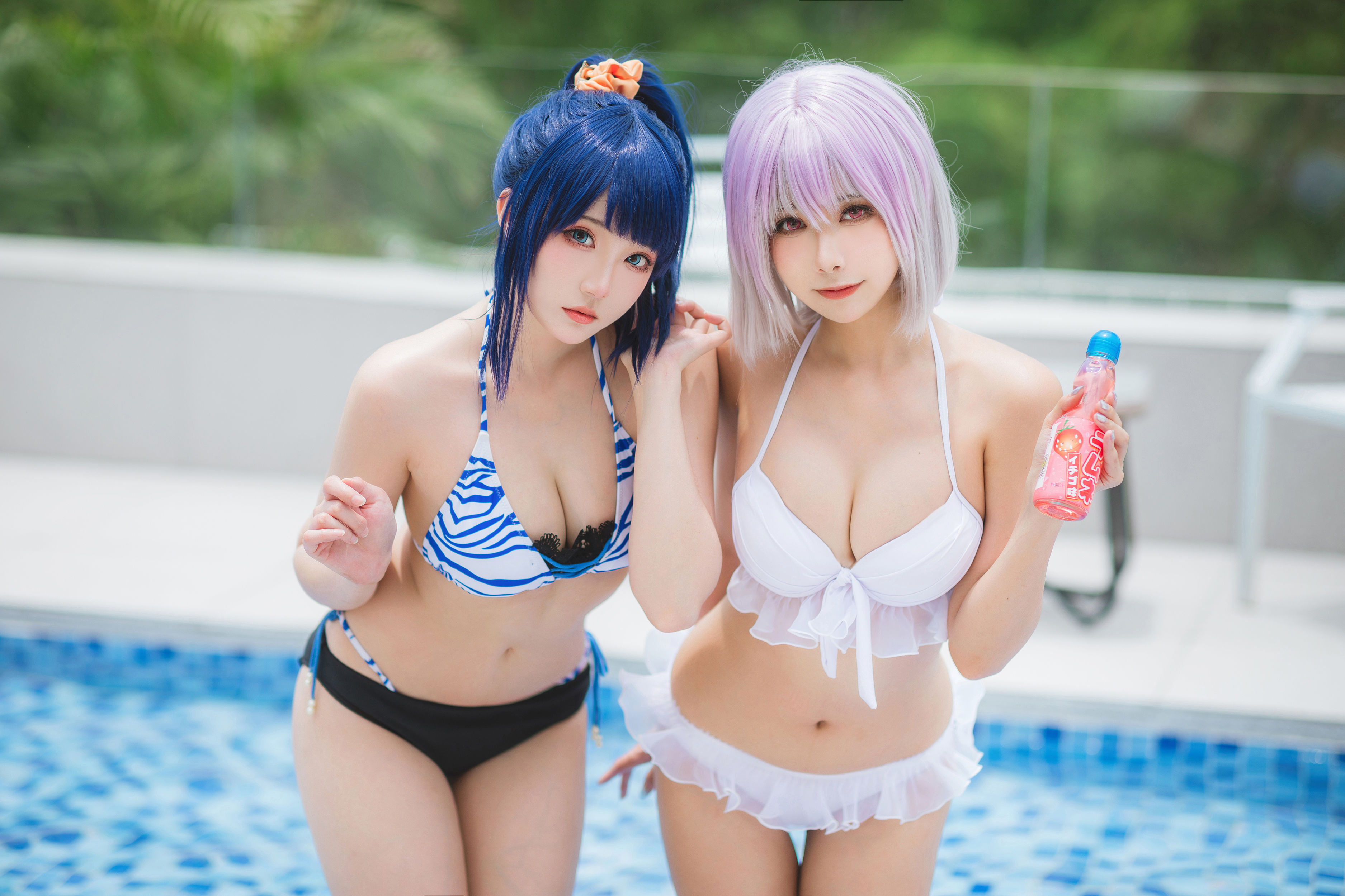 瓜希酱&Momoko葵葵 - 电光超人古利特 宝多六花&新条茜 泳装