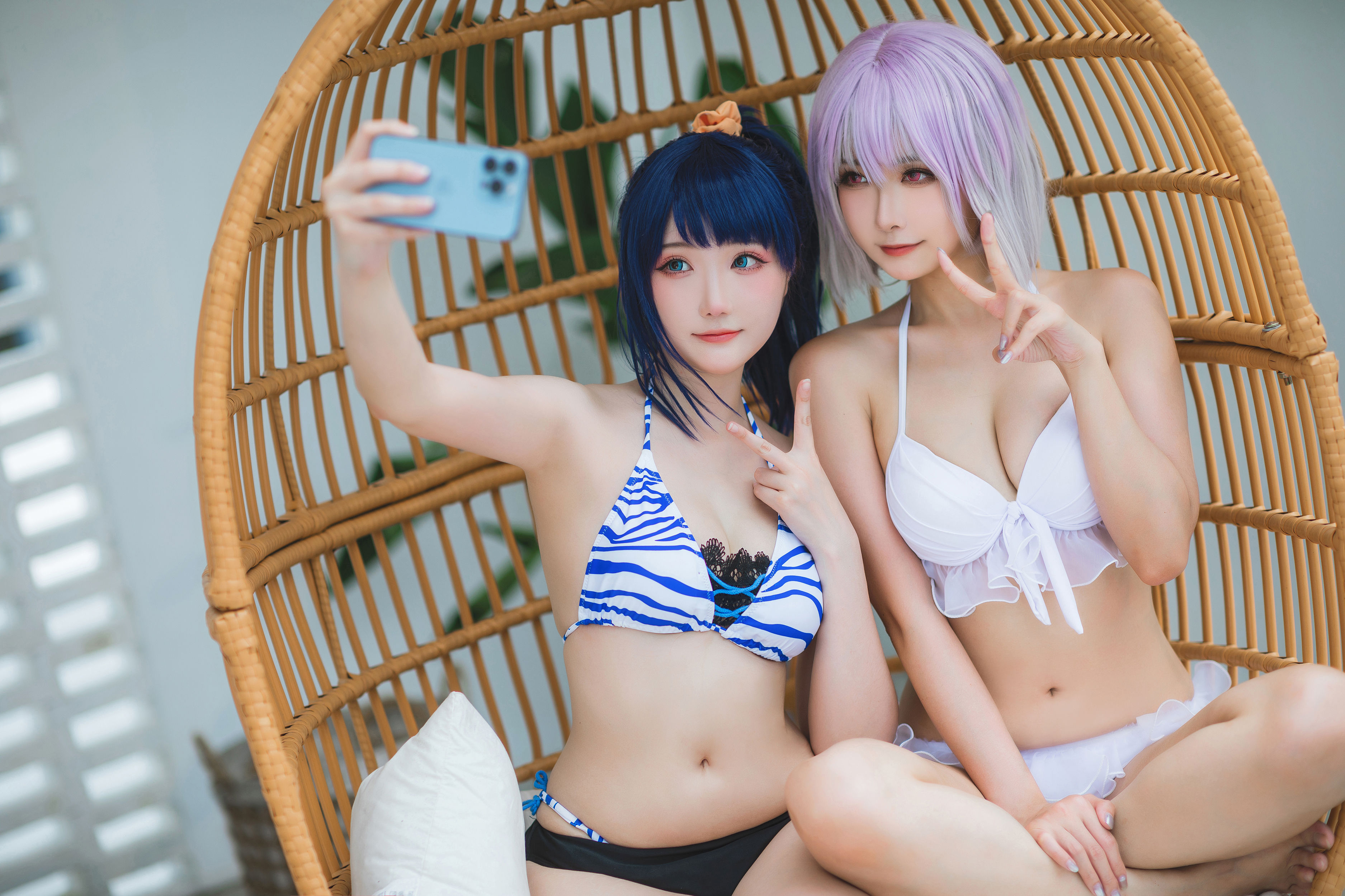 瓜希酱&Momoko葵葵 - 电光超人古利特 宝多六花&新条茜 泳装
