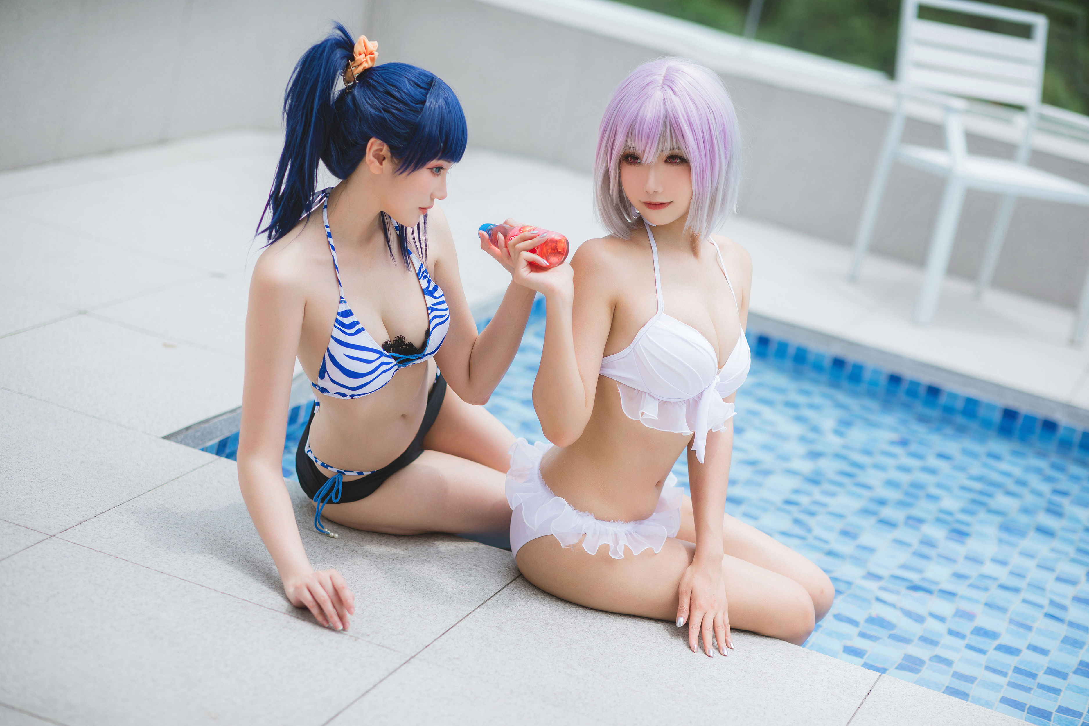 瓜希酱&Momoko葵葵 - 电光超人古利特 宝多六花&新条茜 泳装