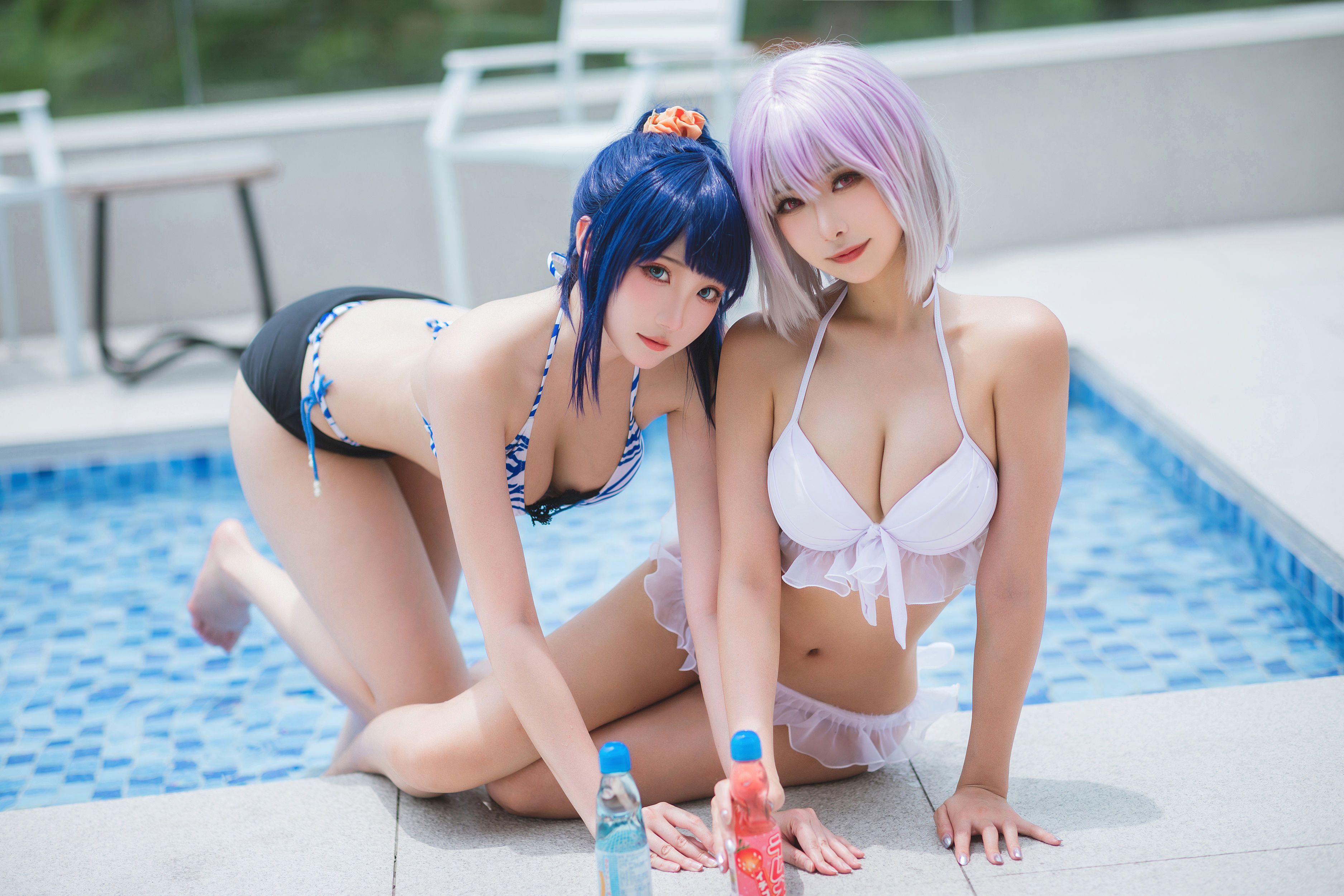 瓜希酱&Momoko葵葵 - 电光超人古利特 宝多六花&新条茜 泳装