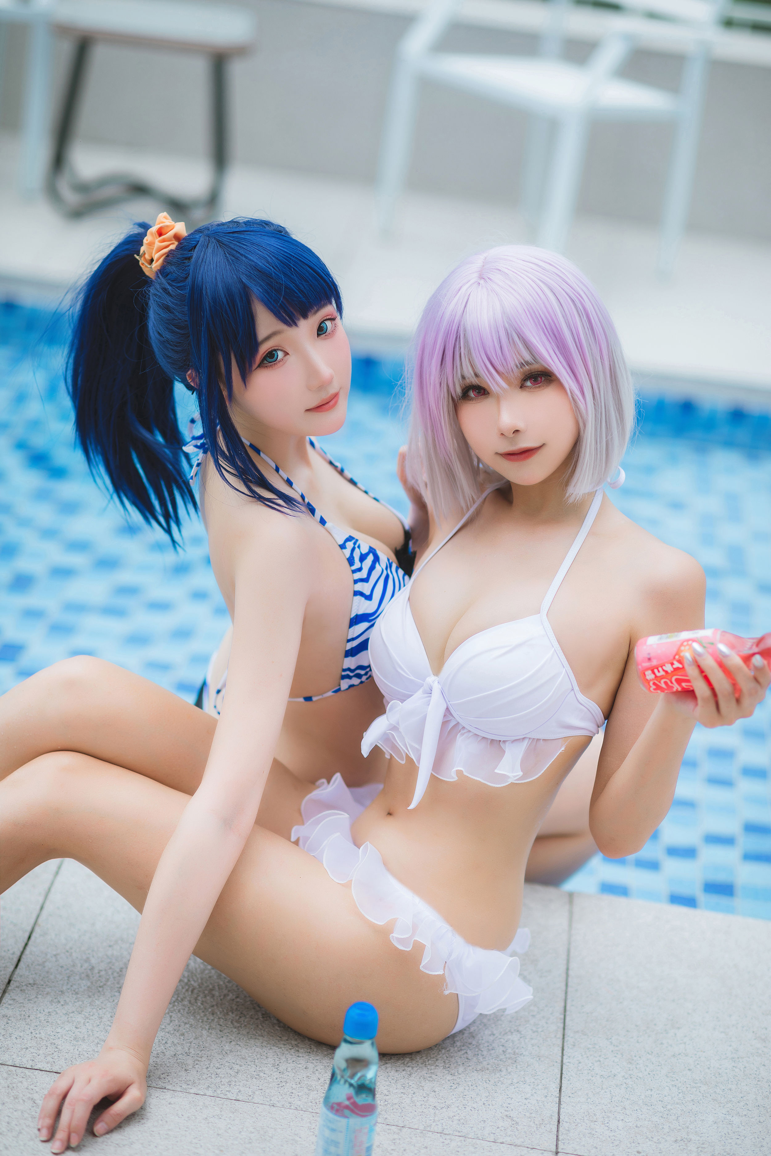 瓜希酱&Momoko葵葵 - 电光超人古利特 宝多六花&新条茜 泳装