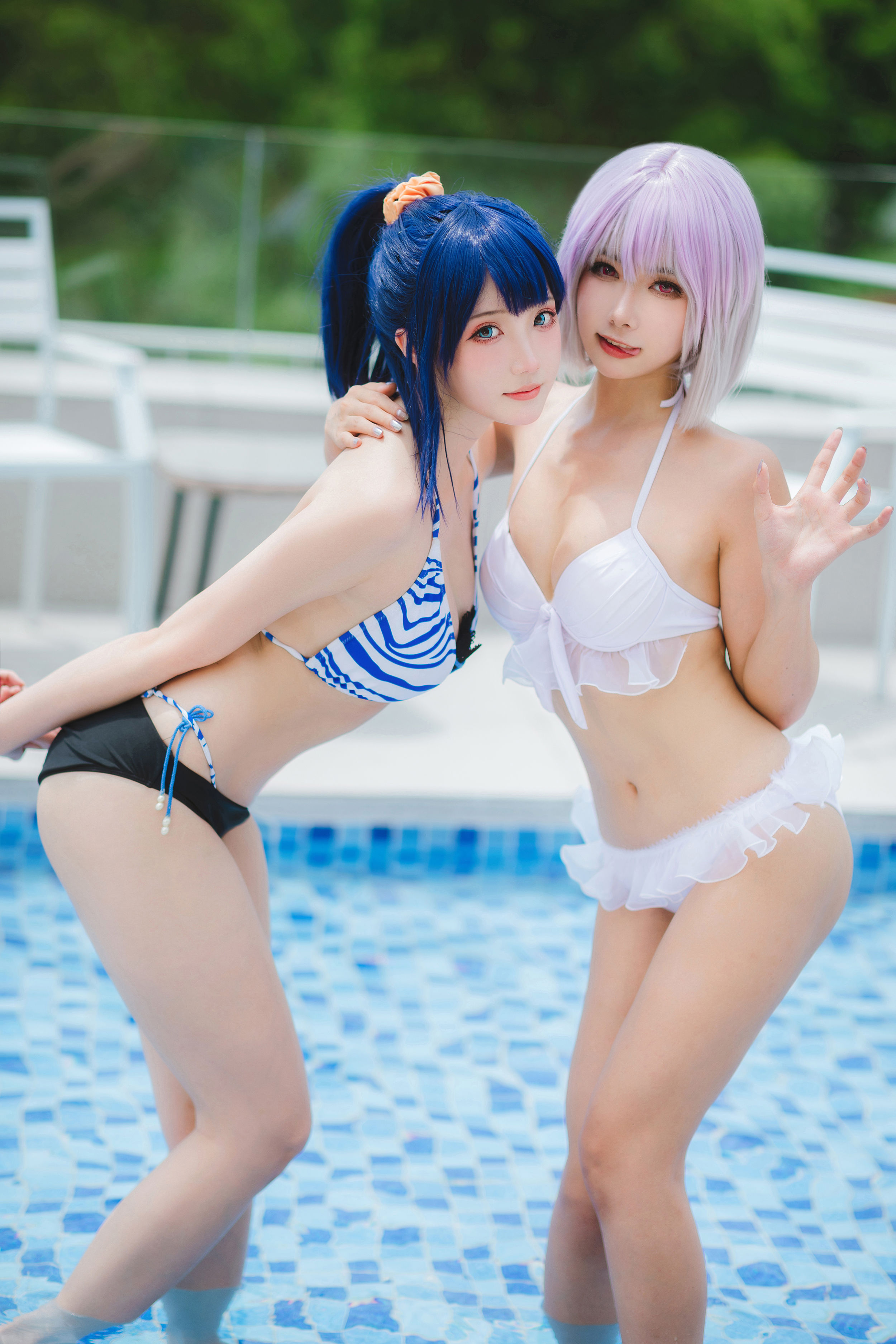 瓜希酱&Momoko葵葵 - 电光超人古利特 宝多六花&新条茜 泳装