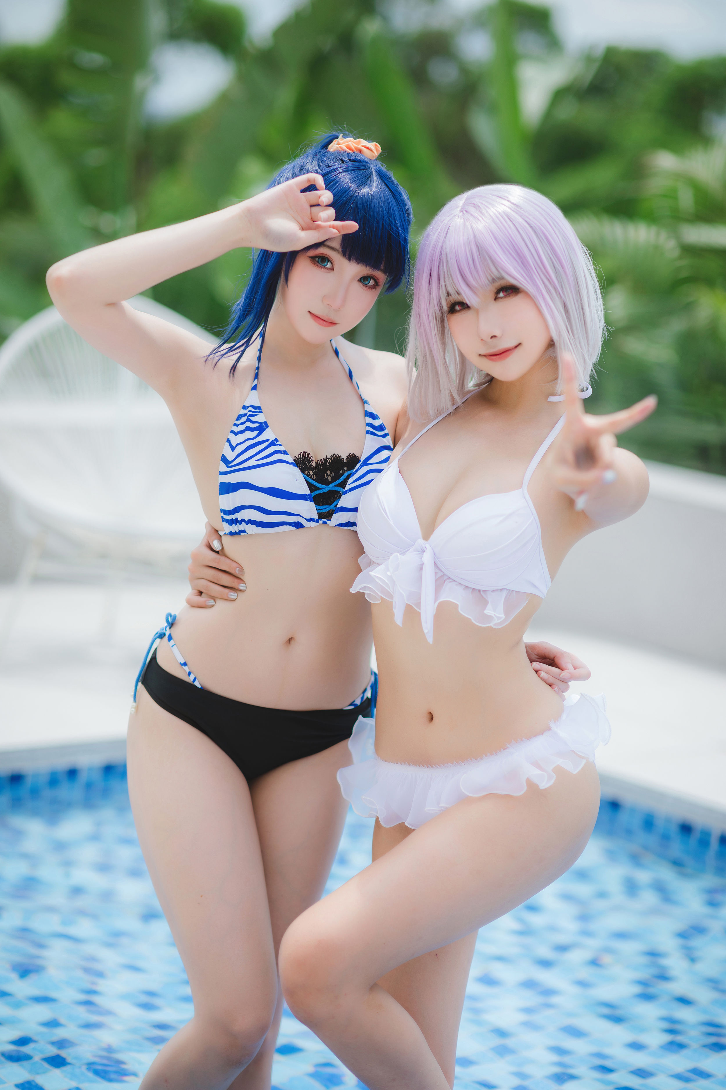 瓜希酱&Momoko葵葵 - 电光超人古利特 宝多六花&新条茜 泳装
