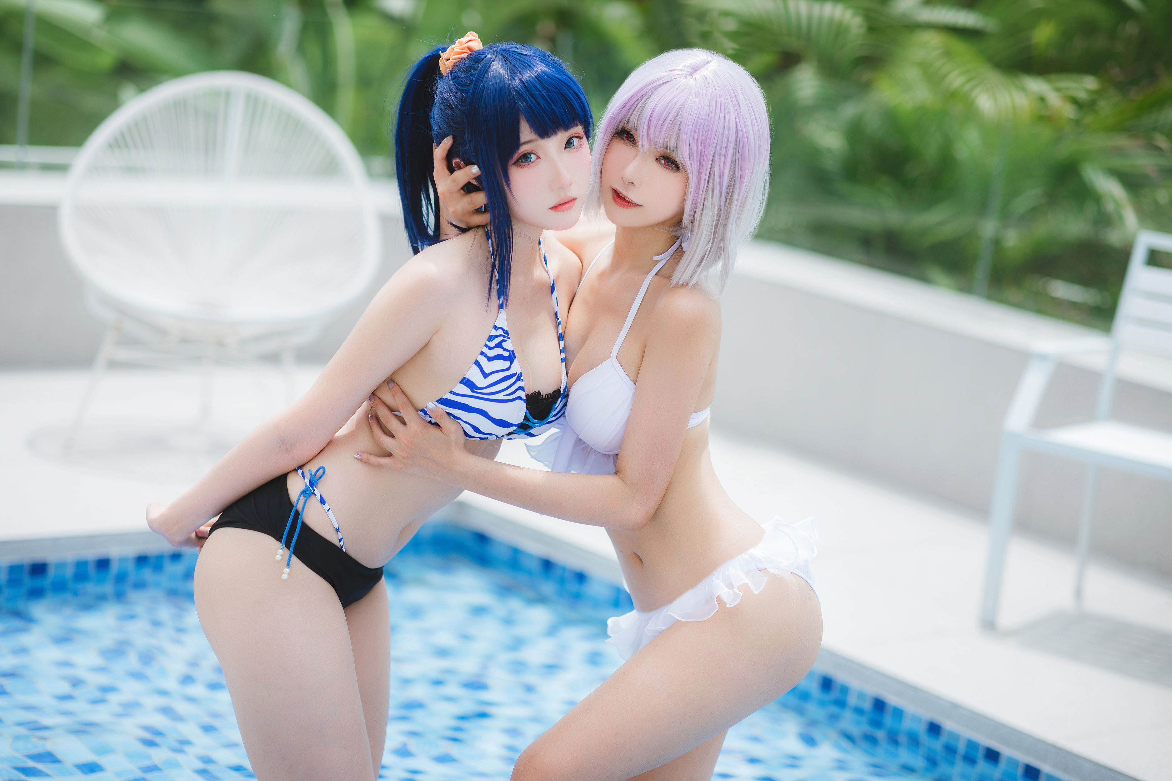 瓜希酱&Momoko葵葵 - 电光超人古利特 宝多六花&新条茜 泳装