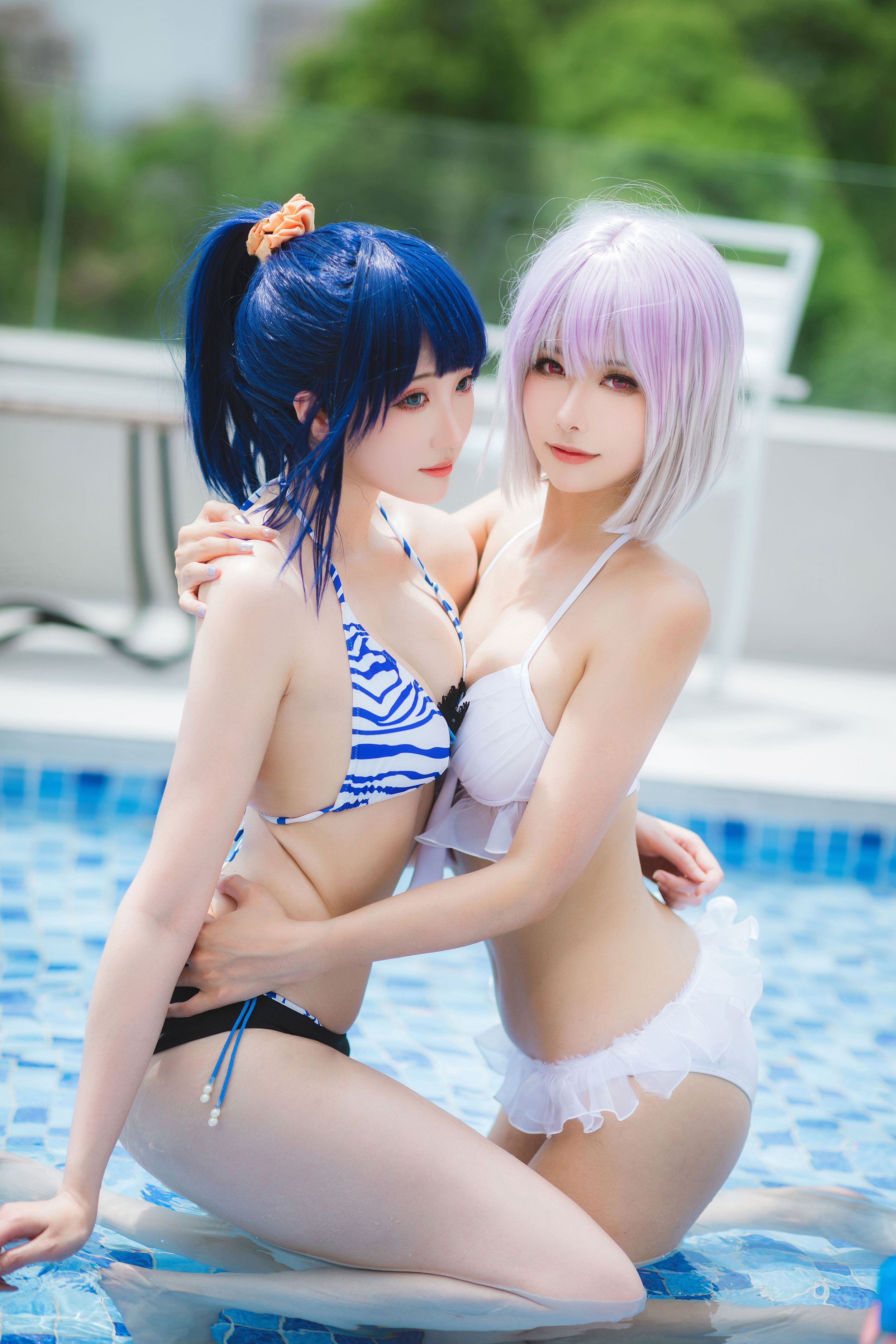 瓜希酱&Momoko葵葵 - 电光超人古利特 宝多六花&新条茜 泳装