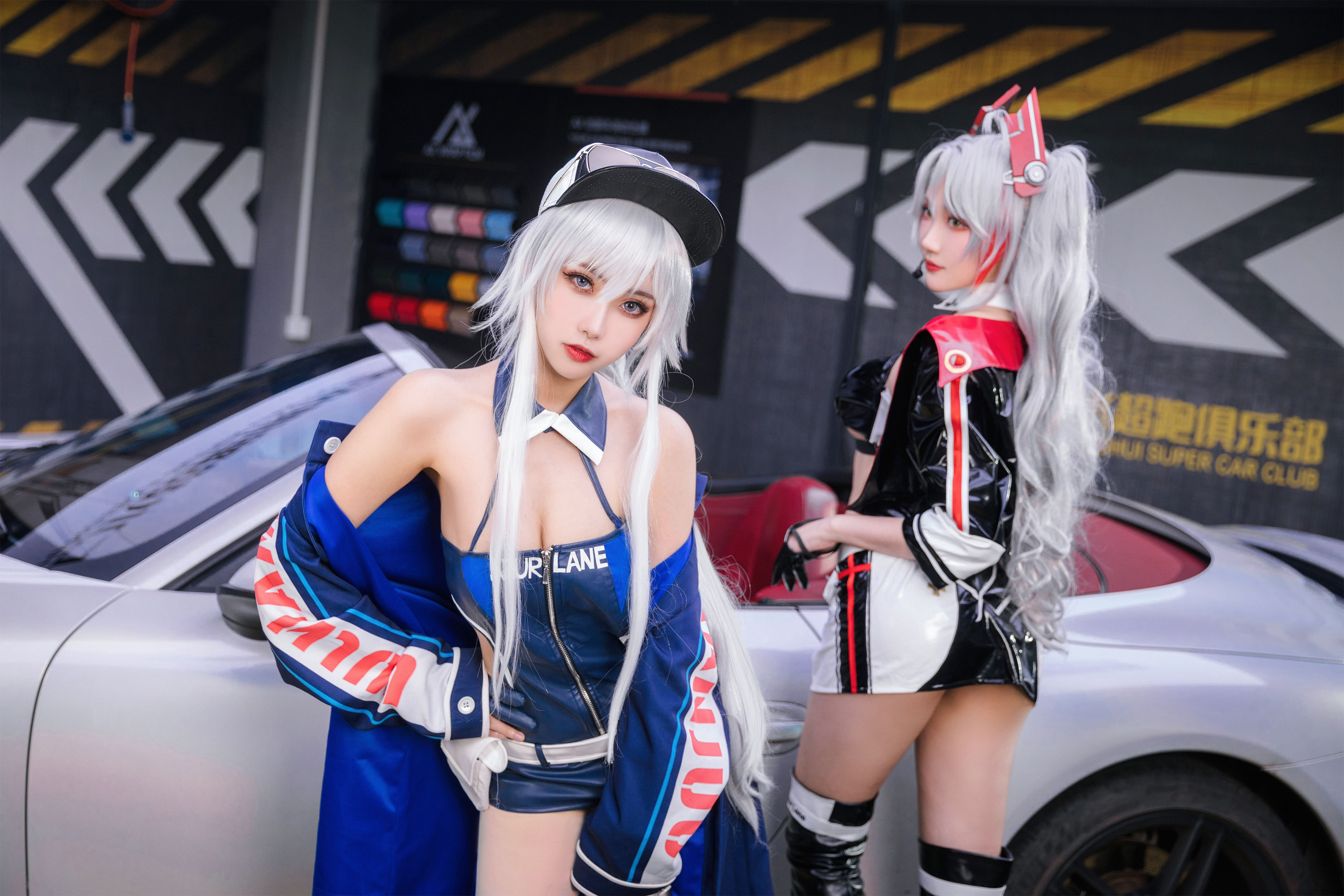 瓜希酱&Momoko葵葵 - 碧蓝航线-欧根&企业-赛车女郎