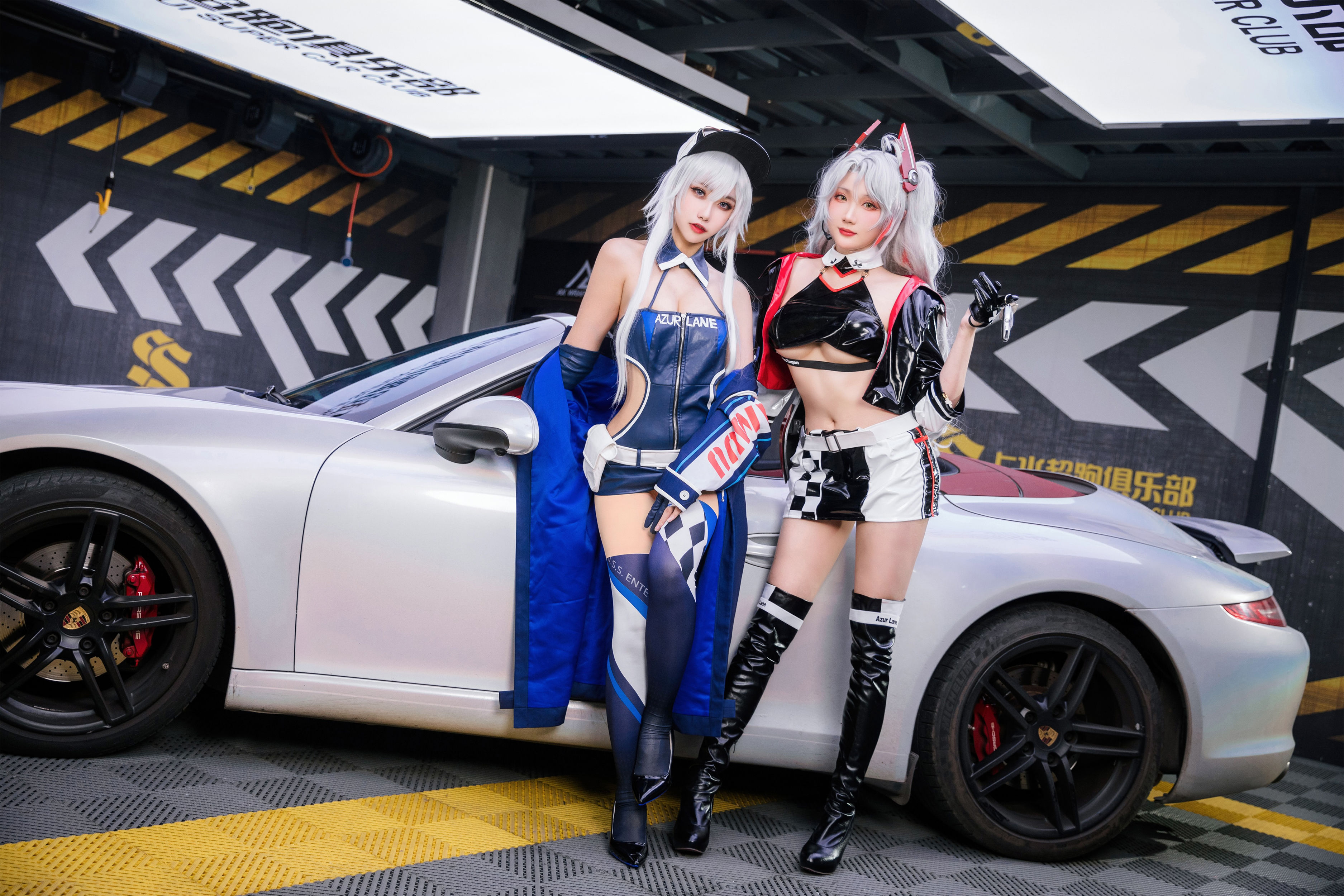瓜希酱&Momoko葵葵 - 碧蓝航线-欧根&企业-赛车女郎