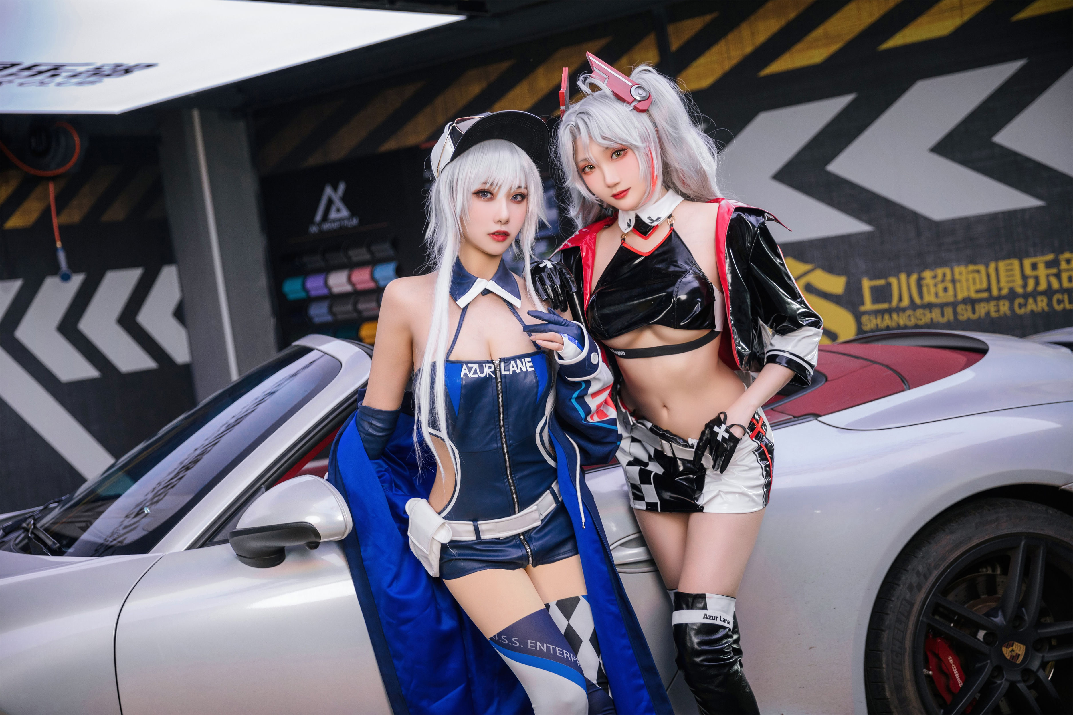 瓜希酱&Momoko葵葵 - 碧蓝航线-欧根&企业-赛车女郎