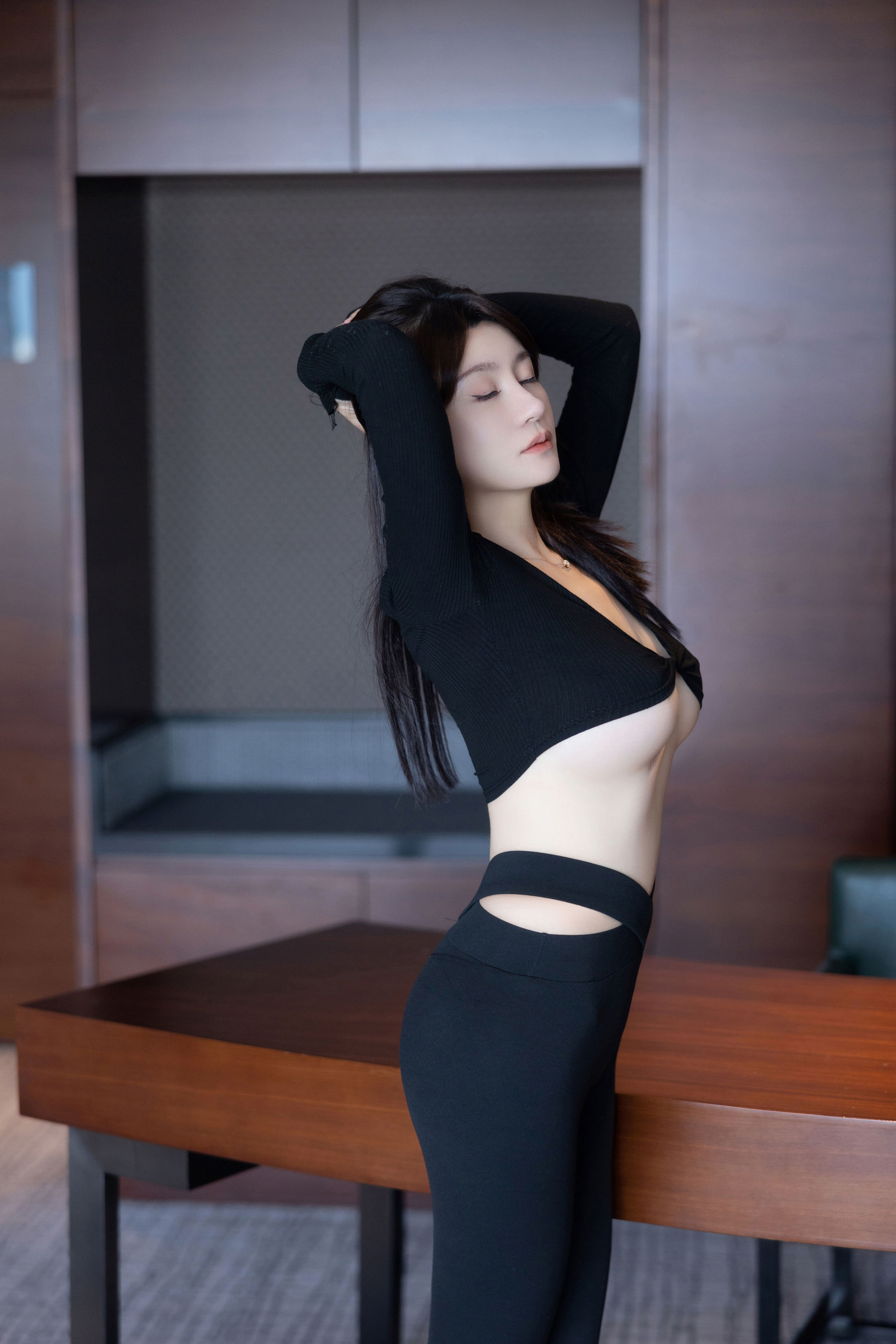 谢小蒽双人瑜伽写真