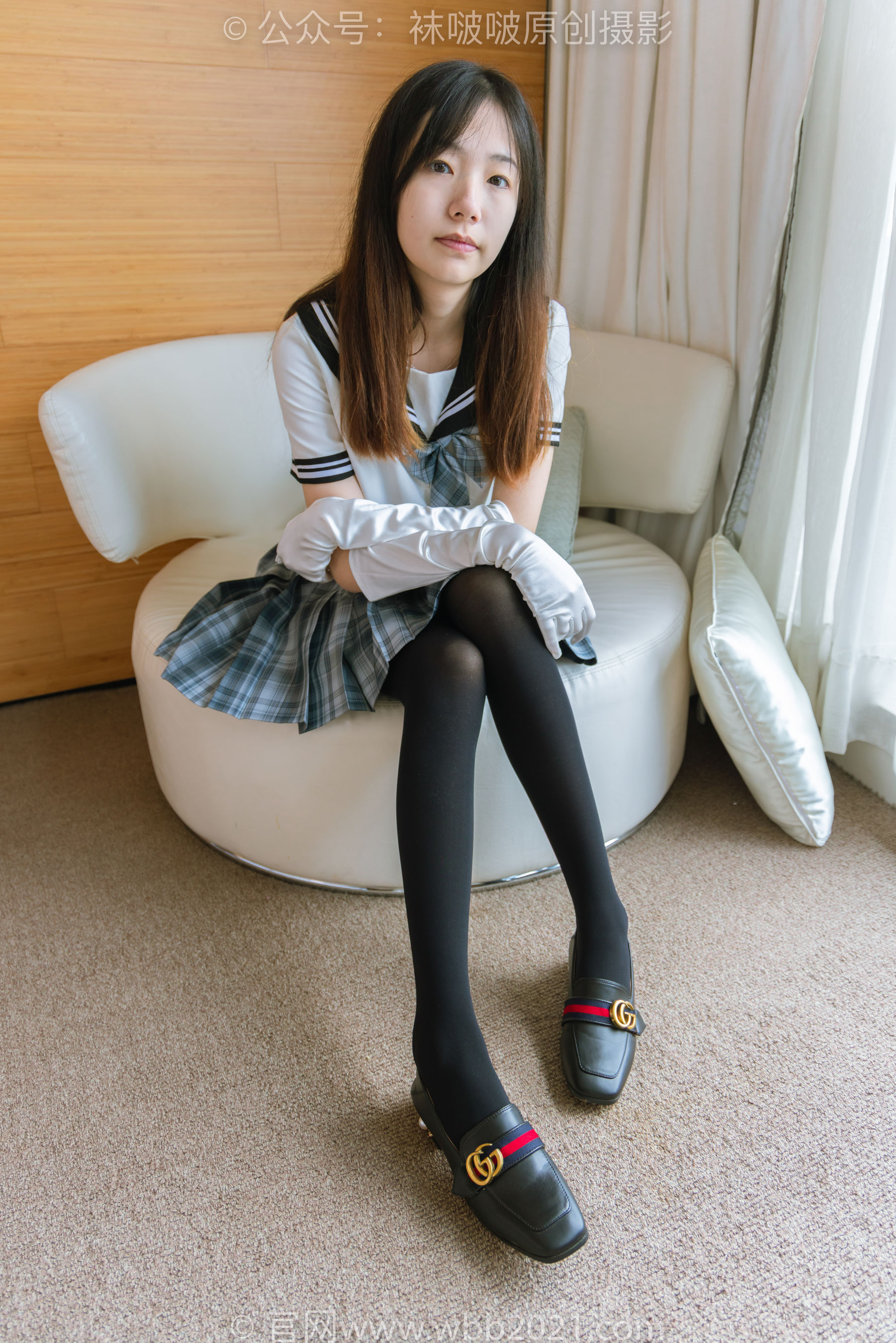 BoBoSocks袜啵啵 No.278 小甜豆 - 皮鞋、厚黑丝、jk制服、踩泡面