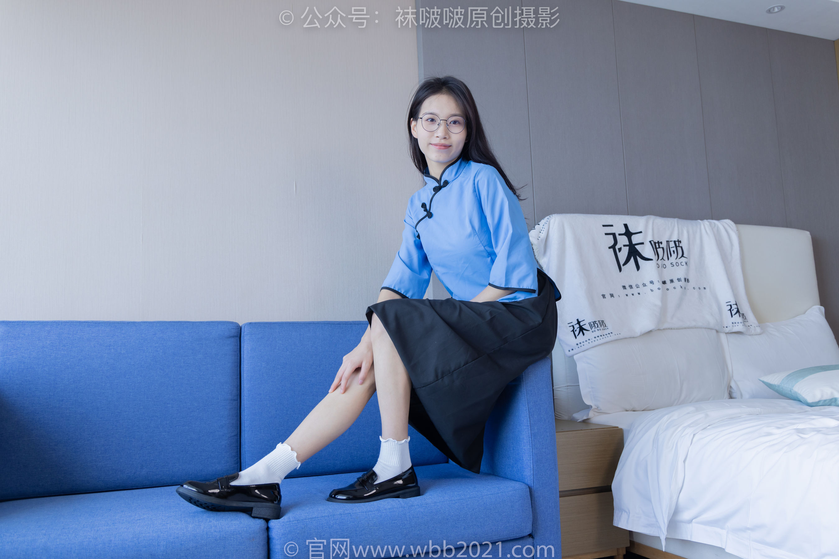 BoBoSocks袜啵啵 No.279 芝士 - 皮鞋、白棉袜、民国学生装