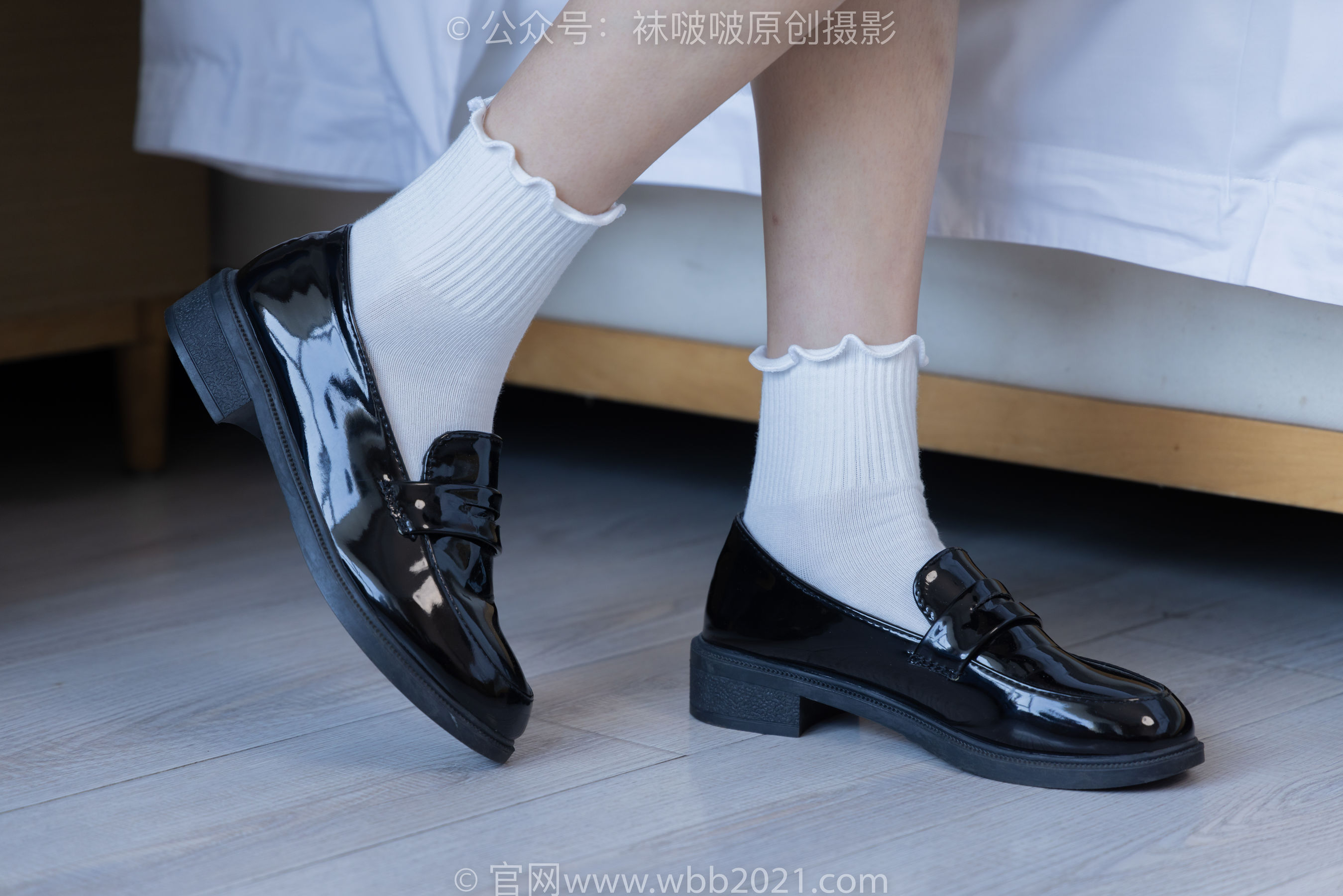 BoBoSocks袜啵啵 No.279 芝士 - 皮鞋、白棉袜、民国学生装