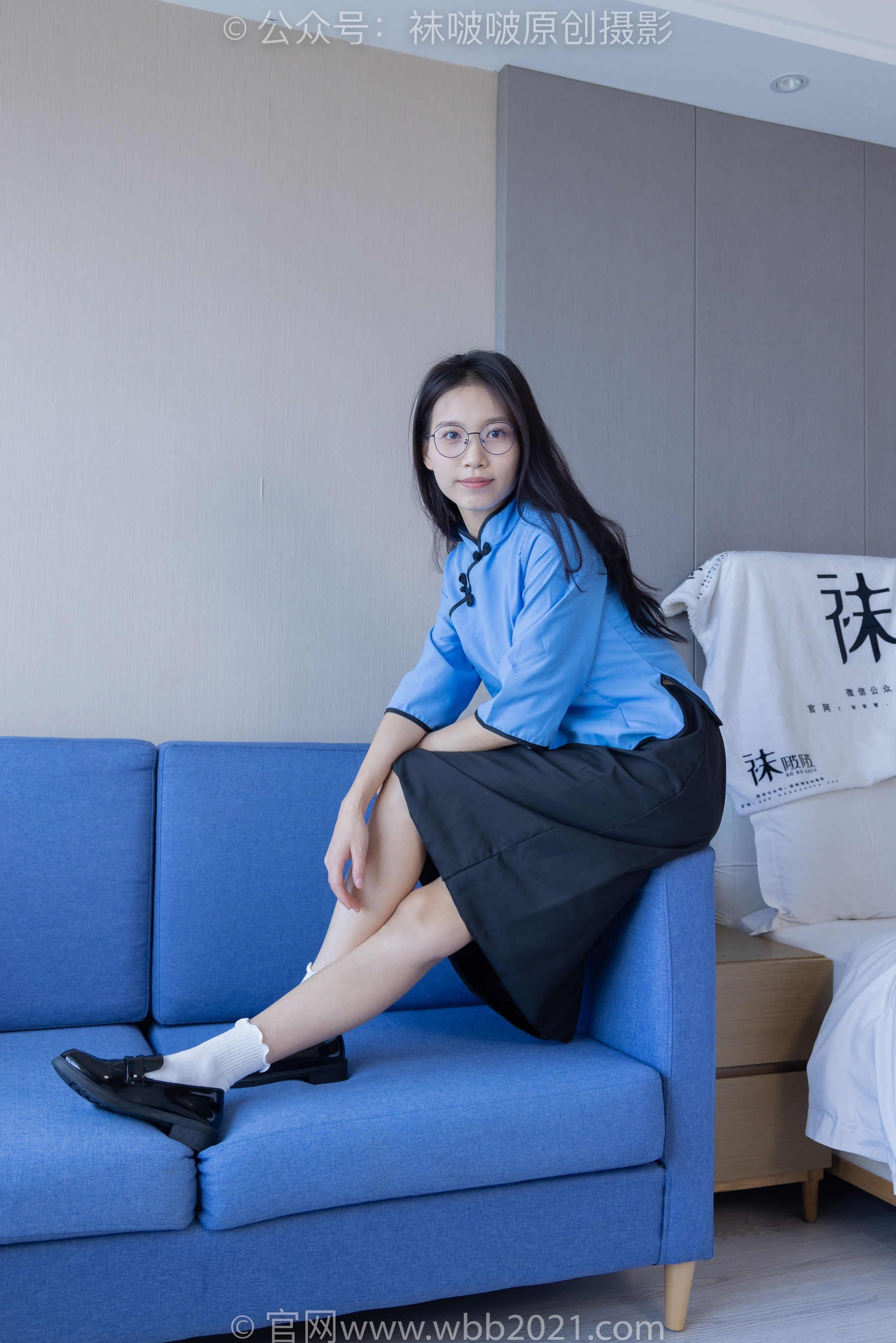 BoBoSocks袜啵啵 No.279 芝士 - 皮鞋、白棉袜、民国学生装