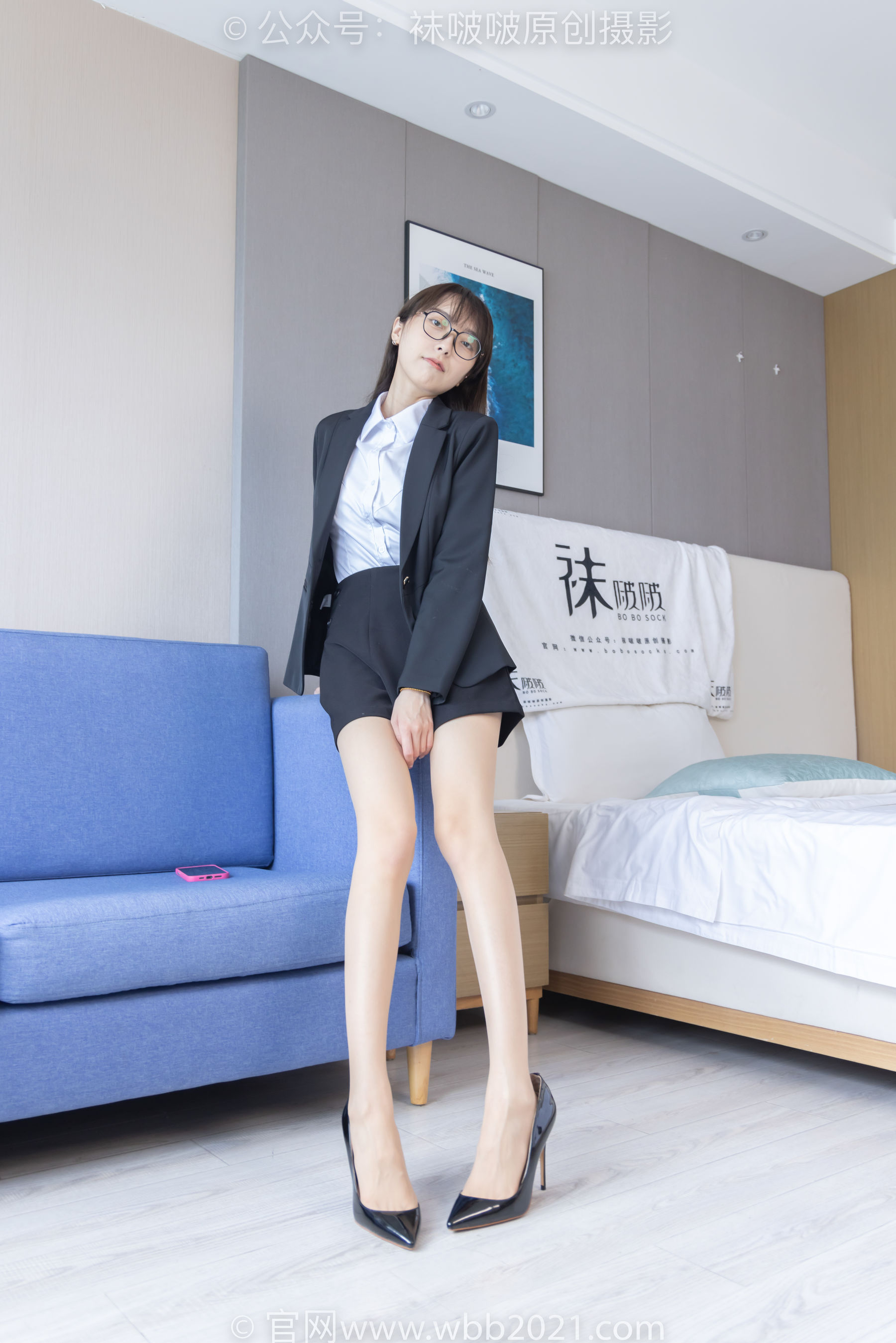 BoBoSocks袜啵啵 No.280 稚予 - 马丁靴、高跟鞋、黑棉袜、肉丝