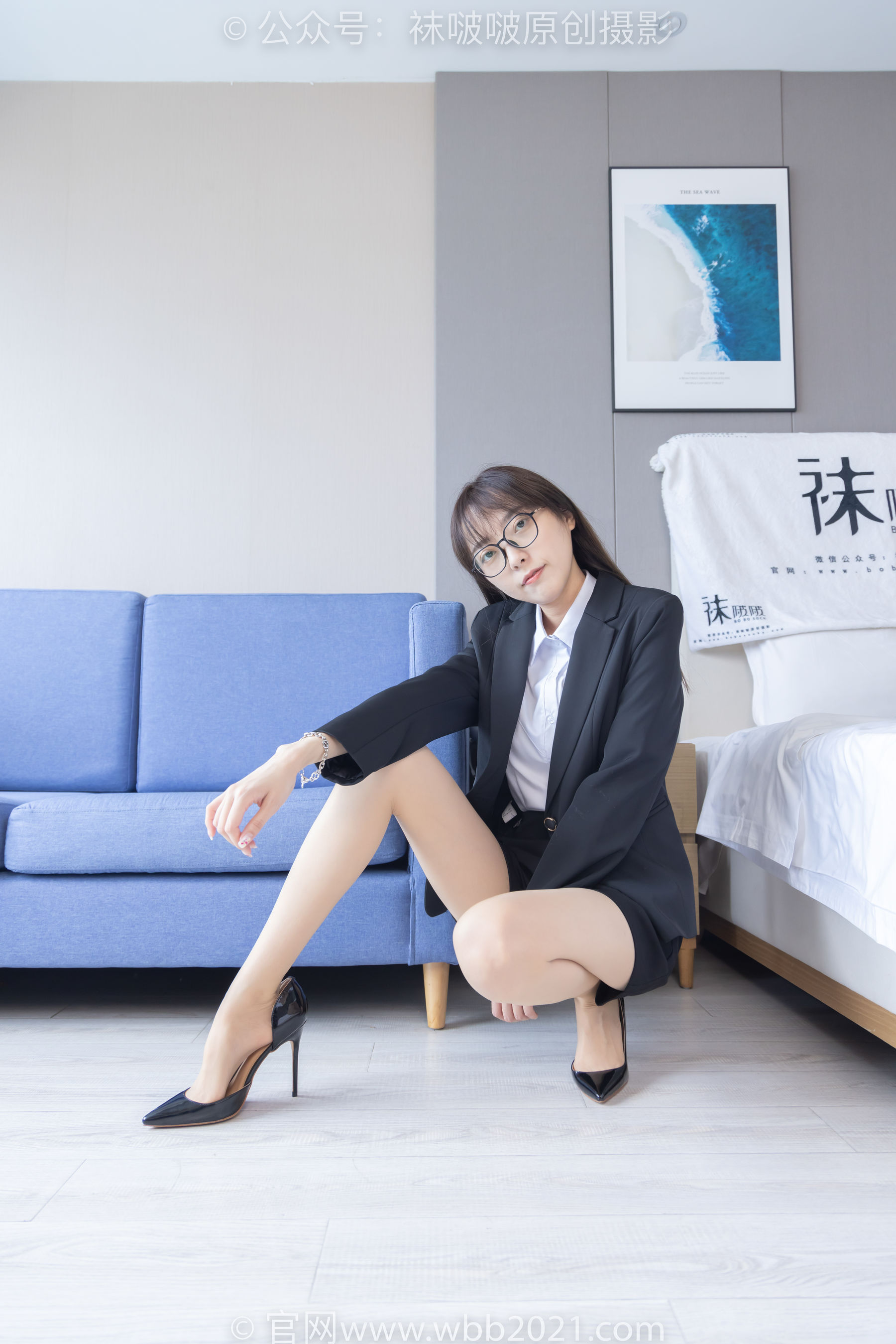 BoBoSocks袜啵啵 No.280 稚予 - 马丁靴、高跟鞋、黑棉袜、肉丝