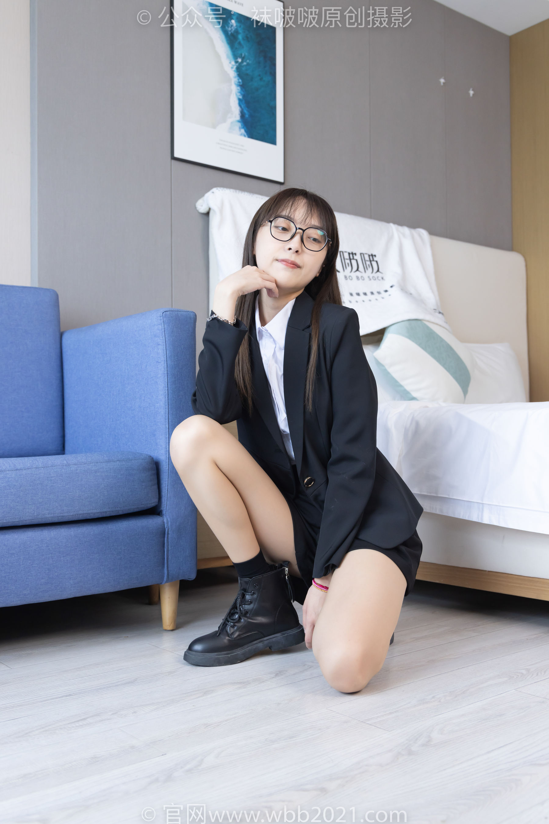 BoBoSocks袜啵啵 No.280 稚予 - 马丁靴、高跟鞋、黑棉袜、肉丝