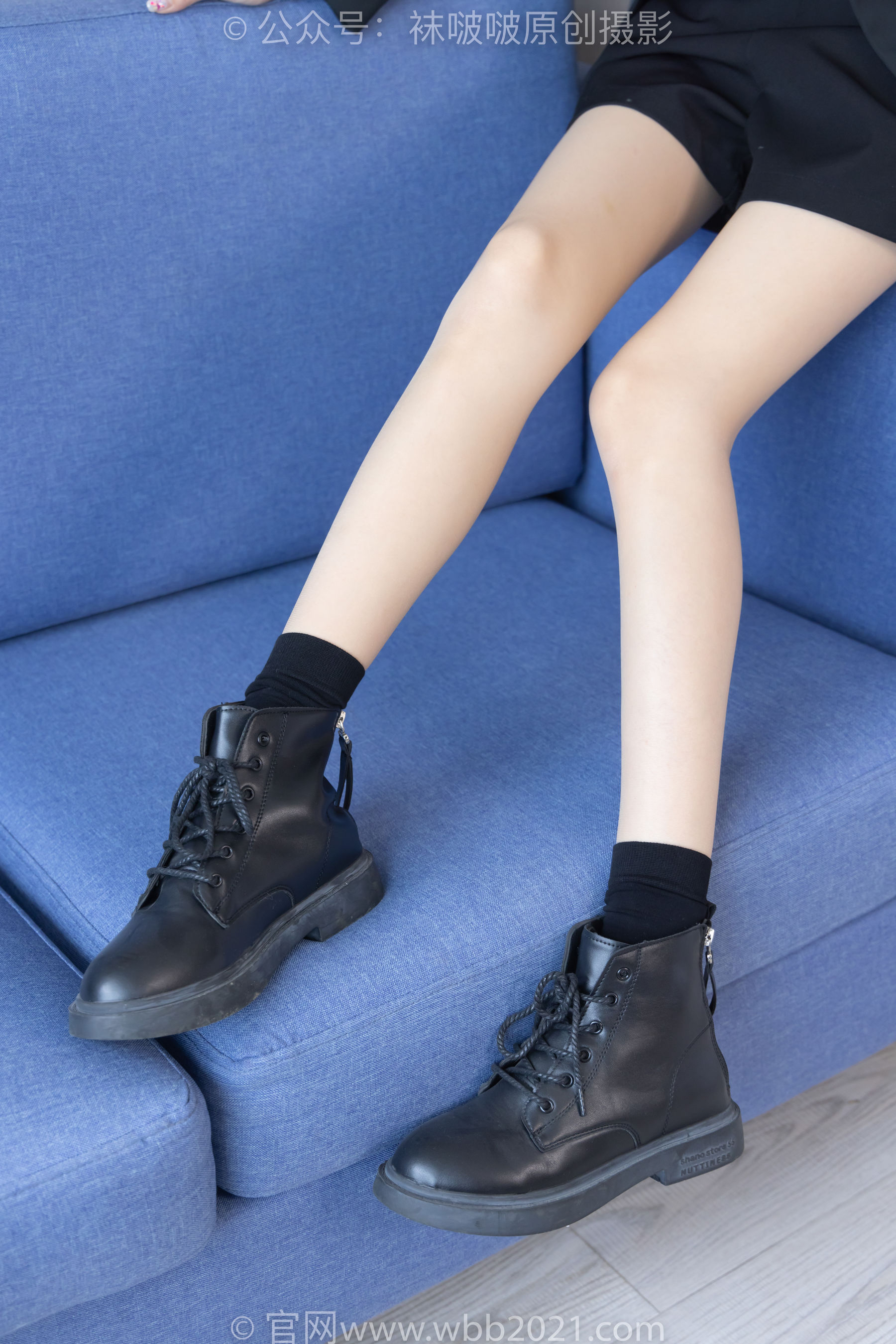 BoBoSocks袜啵啵 No.280 稚予 - 马丁靴、高跟鞋、黑棉袜、肉丝